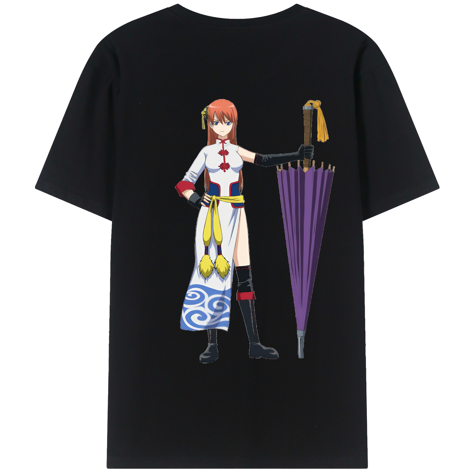 （画像用） ぎんたま 坂田銀時（さかたぎんとき） 神楽 志村新八（しむら しんぱち） GINTAMA Sakata Gintoki Kagura Shimura Shinpachi 綿100％ メンズ半袖Tシャツ（バックプリント） 通気性