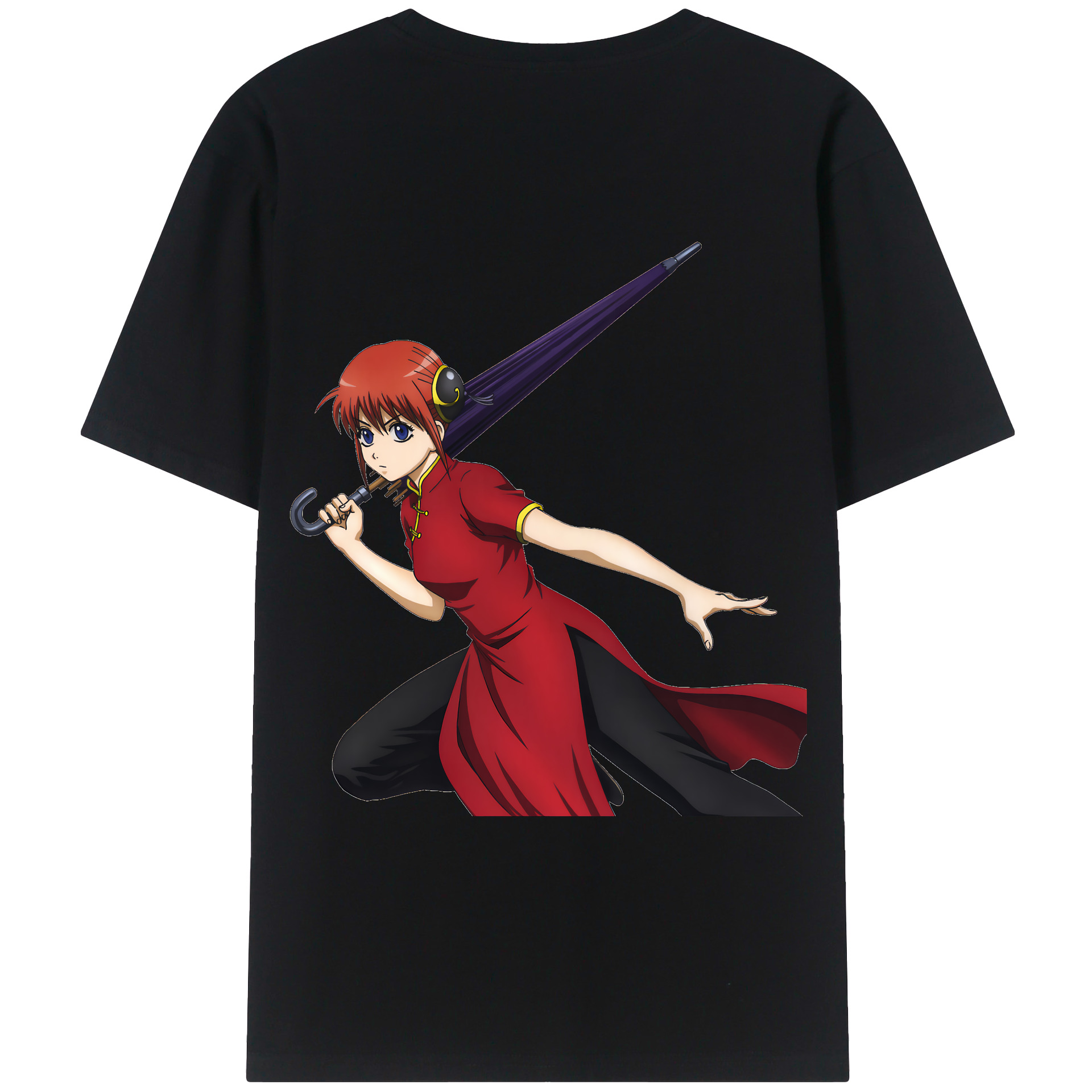（画像用） ぎんたま 坂田銀時（さかたぎんとき） 神楽 志村新八（しむら しんぱち） GINTAMA Sakata Gintoki Kagura Shimura Shinpachi 綿100％ メンズ半袖Tシャツ（バックプリント） 通気性