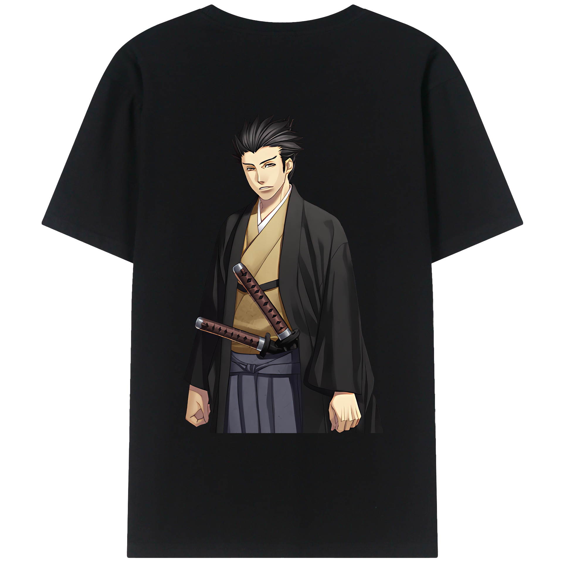 （画像用） ぎんたま 坂田銀時（さかたぎんとき） 神楽 志村新八（しむら しんぱち） GINTAMA Sakata Gintoki Kagura Shimura Shinpachi 綿100％ メンズ半袖Tシャツ（バックプリント） 通気性