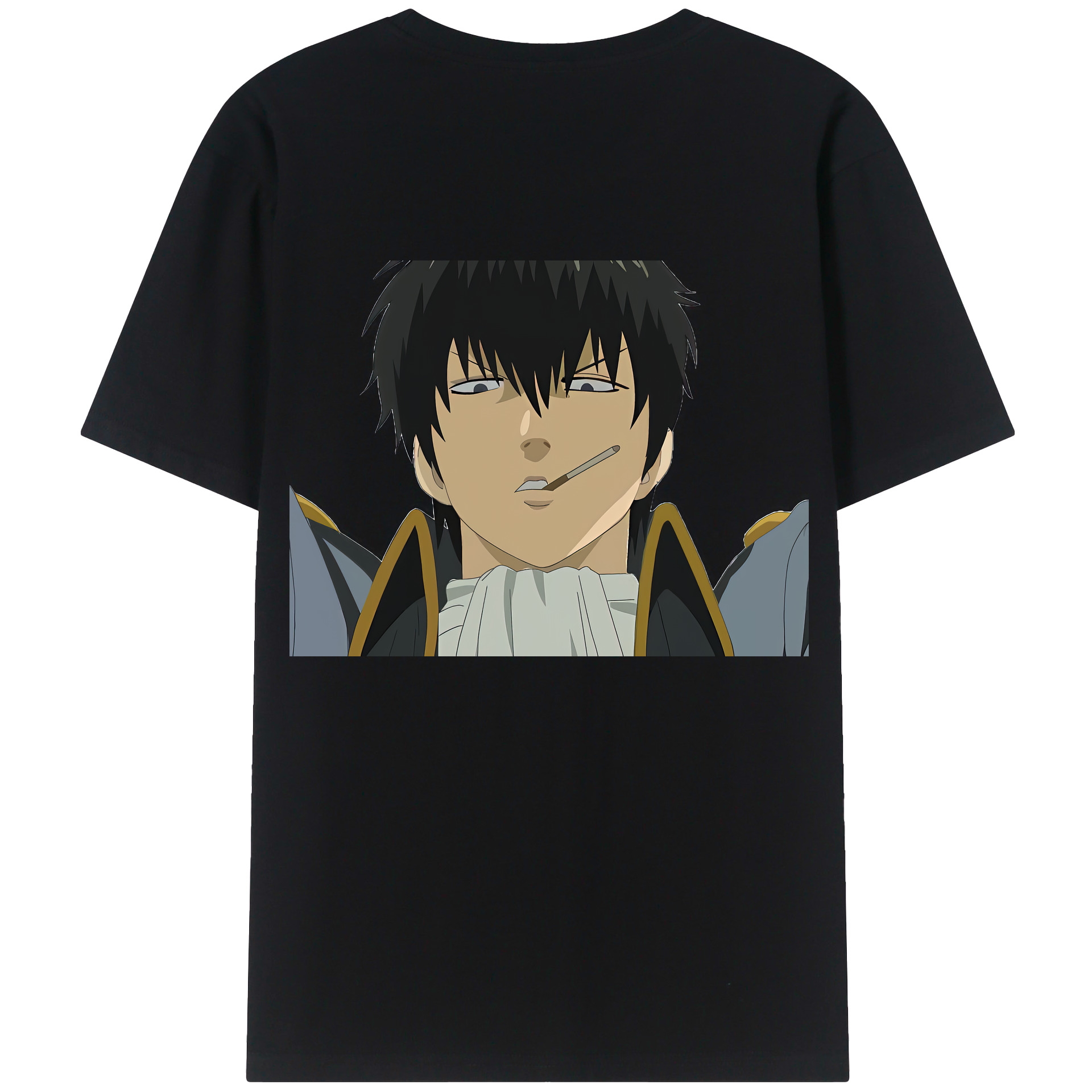 （画像用） ぎんたま 坂田銀時（さかたぎんとき） 神楽 志村新八（しむら しんぱち） GINTAMA Sakata Gintoki Kagura Shimura Shinpachi 綿100％ メンズ半袖Tシャツ（バックプリント） 通気性