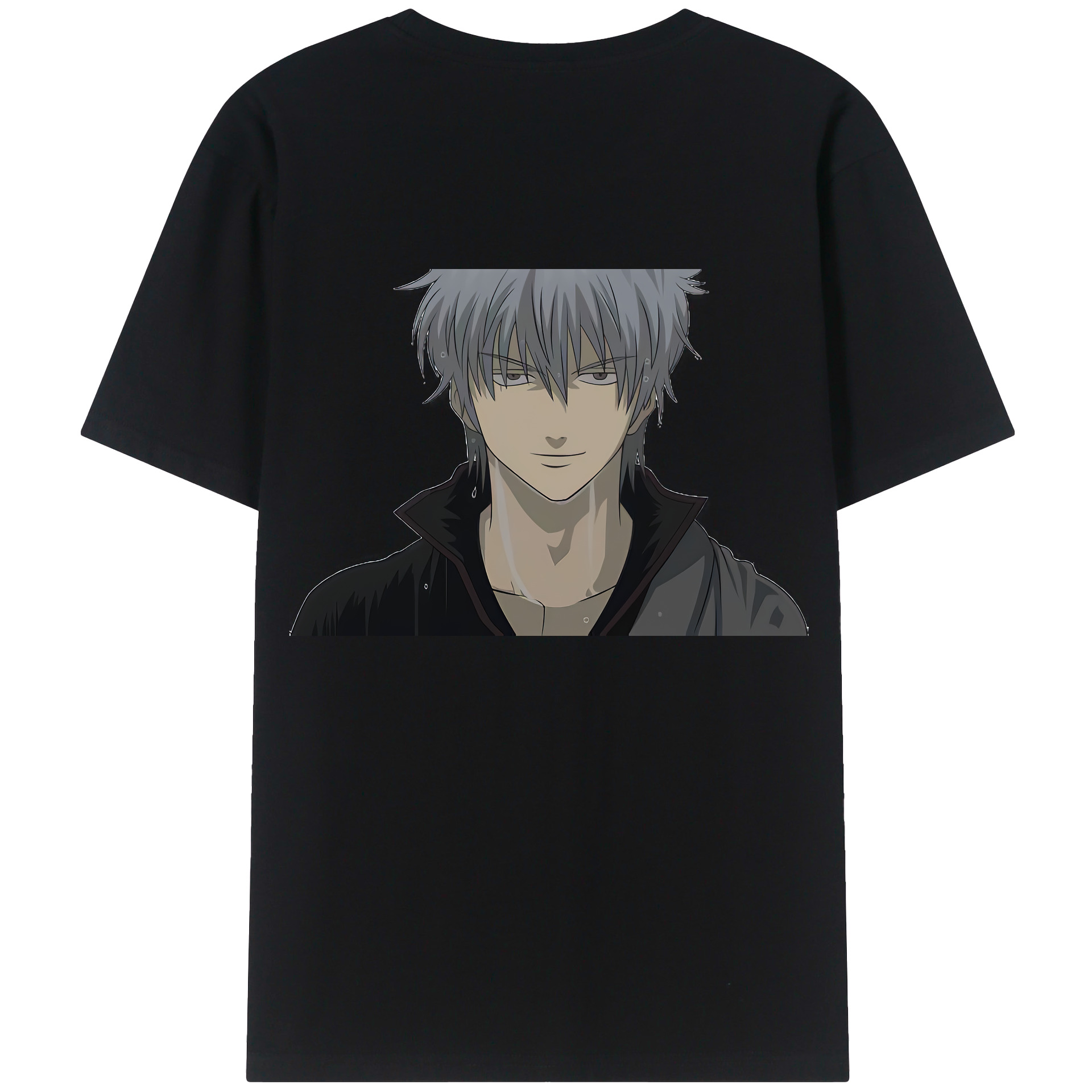 （画像用） ぎんたま 坂田銀時（さかたぎんとき） 神楽 志村新八（しむら しんぱち） GINTAMA Sakata Gintoki Kagura Shimura Shinpachi 綿100％ メンズ半袖Tシャツ（バックプリント） 通気性