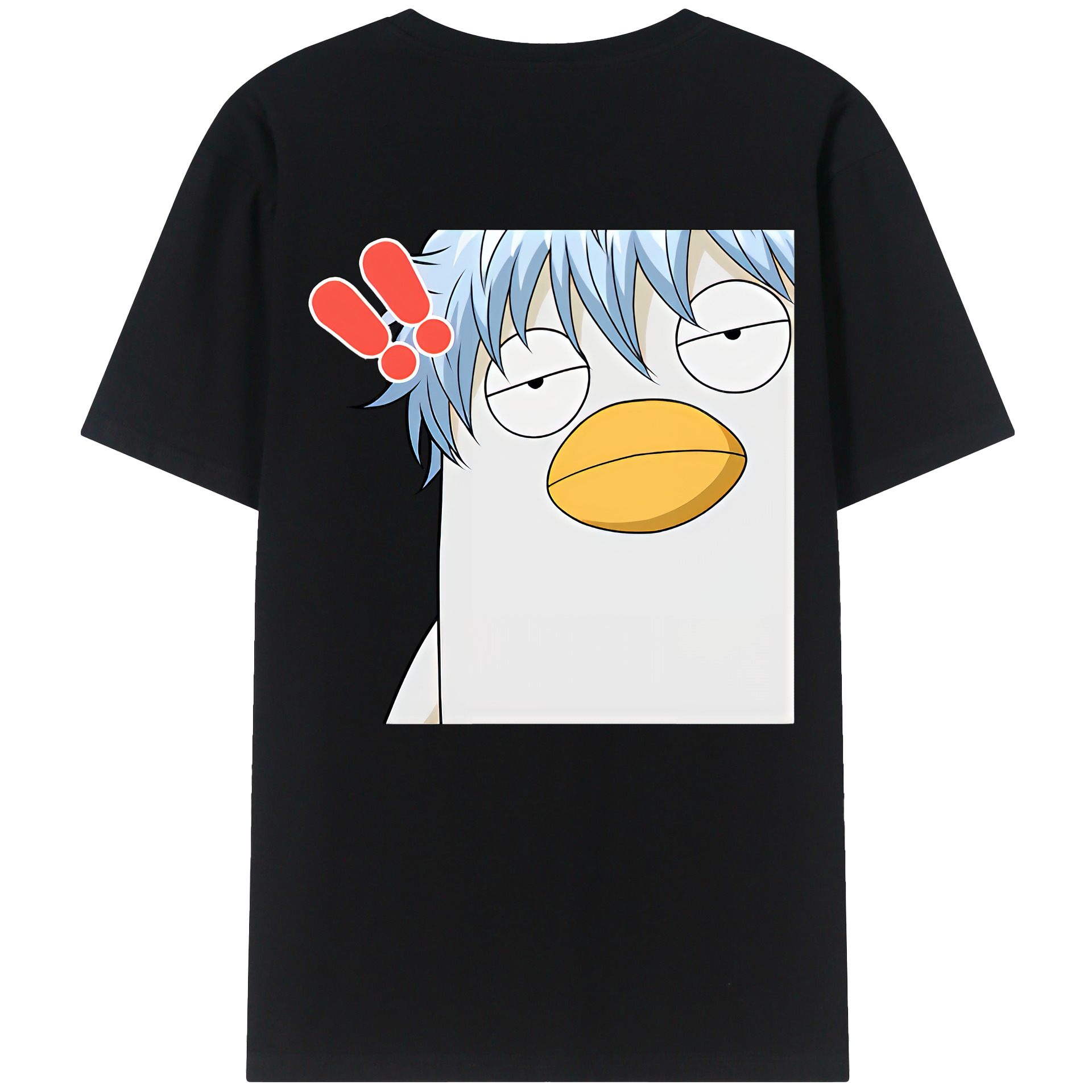 （画像用） ぎんたま 坂田銀時（さかたぎんとき） 神楽 志村新八（しむら しんぱち） GINTAMA Sakata Gintoki Kagura Shimura Shinpachi 綿100％ メンズ半袖Tシャツ（バックプリント） 通気性