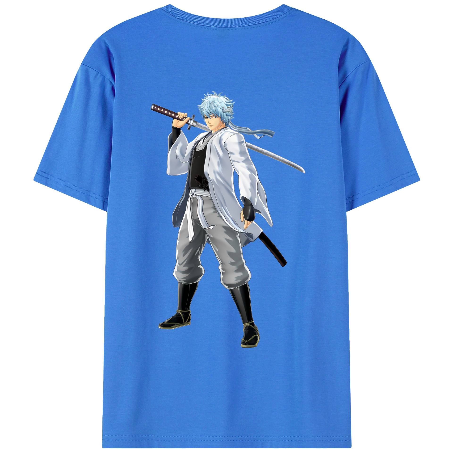 （画像用） ぎんたま 坂田銀時（さかたぎんとき） 神楽 志村新八（しむら しんぱち） GINTAMA Sakata Gintoki Kagura Shimura Shinpachi 綿100％ メンズ半袖Tシャツ（バックプリント） 通気性