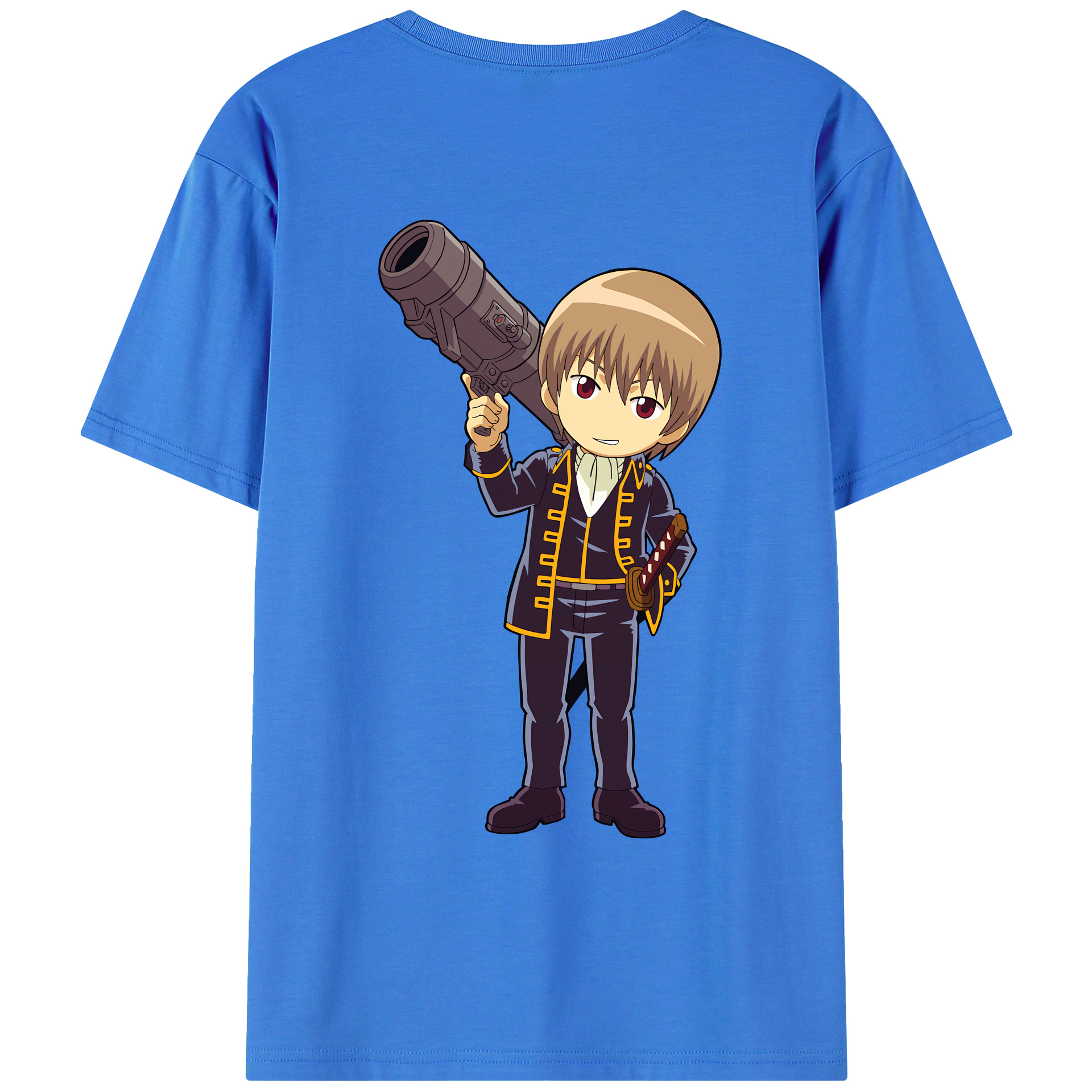 （画像用） ぎんたま 坂田銀時（さかたぎんとき） 神楽 志村新八（しむら しんぱち） GINTAMA Sakata Gintoki Kagura Shimura Shinpachi 綿100％ メンズ半袖Tシャツ（バックプリント） 通気性