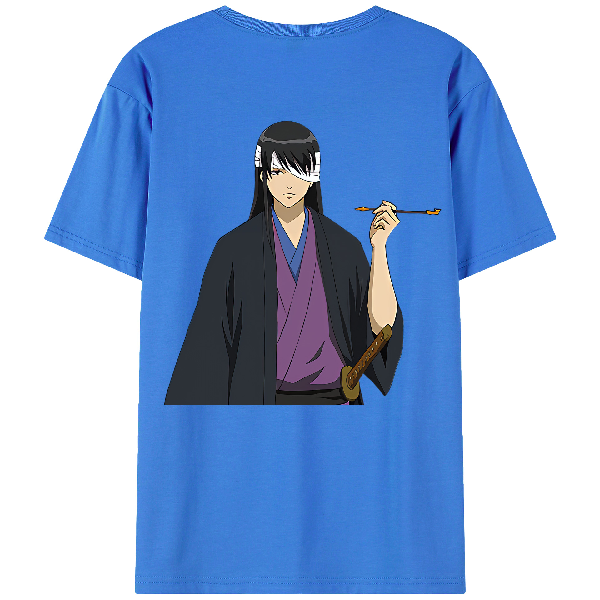 （画像用） ぎんたま 坂田銀時（さかたぎんとき） 神楽 志村新八（しむら しんぱち） GINTAMA Sakata Gintoki Kagura Shimura Shinpachi 綿100％ メンズ半袖Tシャツ（バックプリント） 通気性