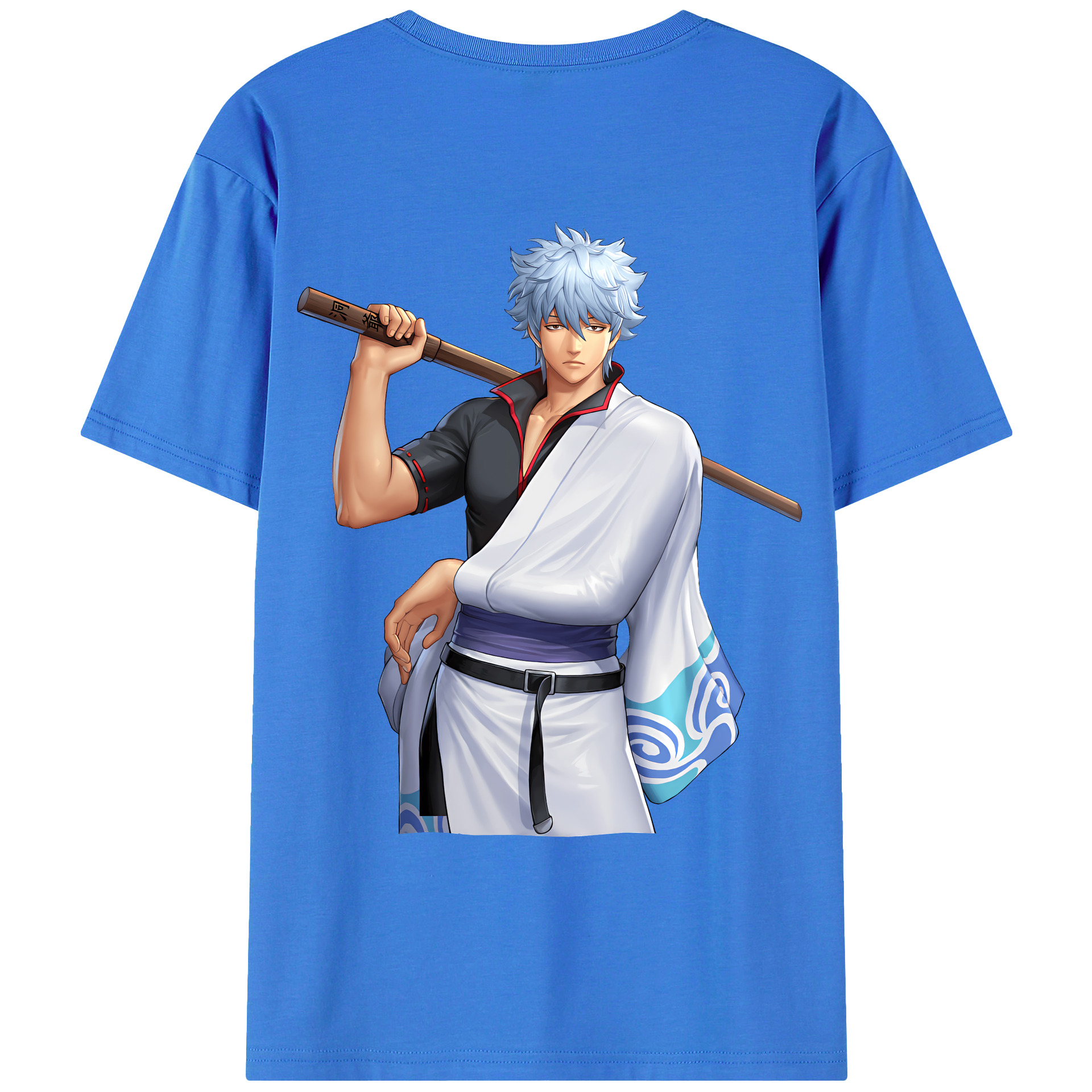 （画像用） ぎんたま 坂田銀時（さかたぎんとき） 神楽 志村新八（しむら しんぱち） GINTAMA Sakata Gintoki Kagura Shimura Shinpachi 綿100％ メンズ半袖Tシャツ（バックプリント） 通気性