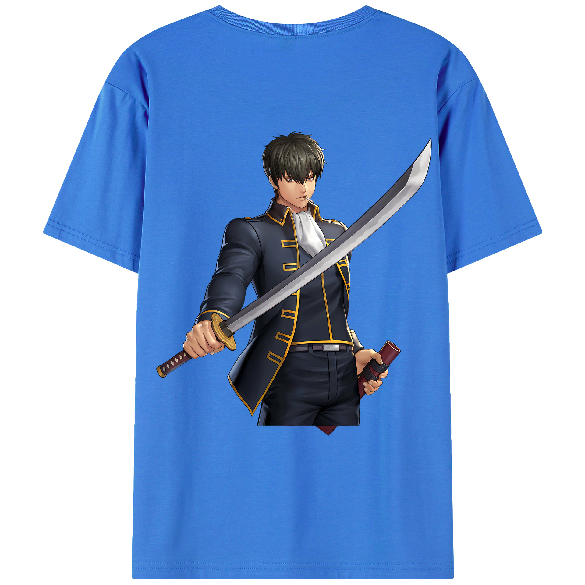 （画像用） ぎんたま 坂田銀時（さかたぎんとき） 神楽 志村新八（しむら しんぱち） GINTAMA Sakata Gintoki Kagura Shimura Shinpachi 綿100％ メンズ半袖Tシャツ（バックプリント） 通気性
