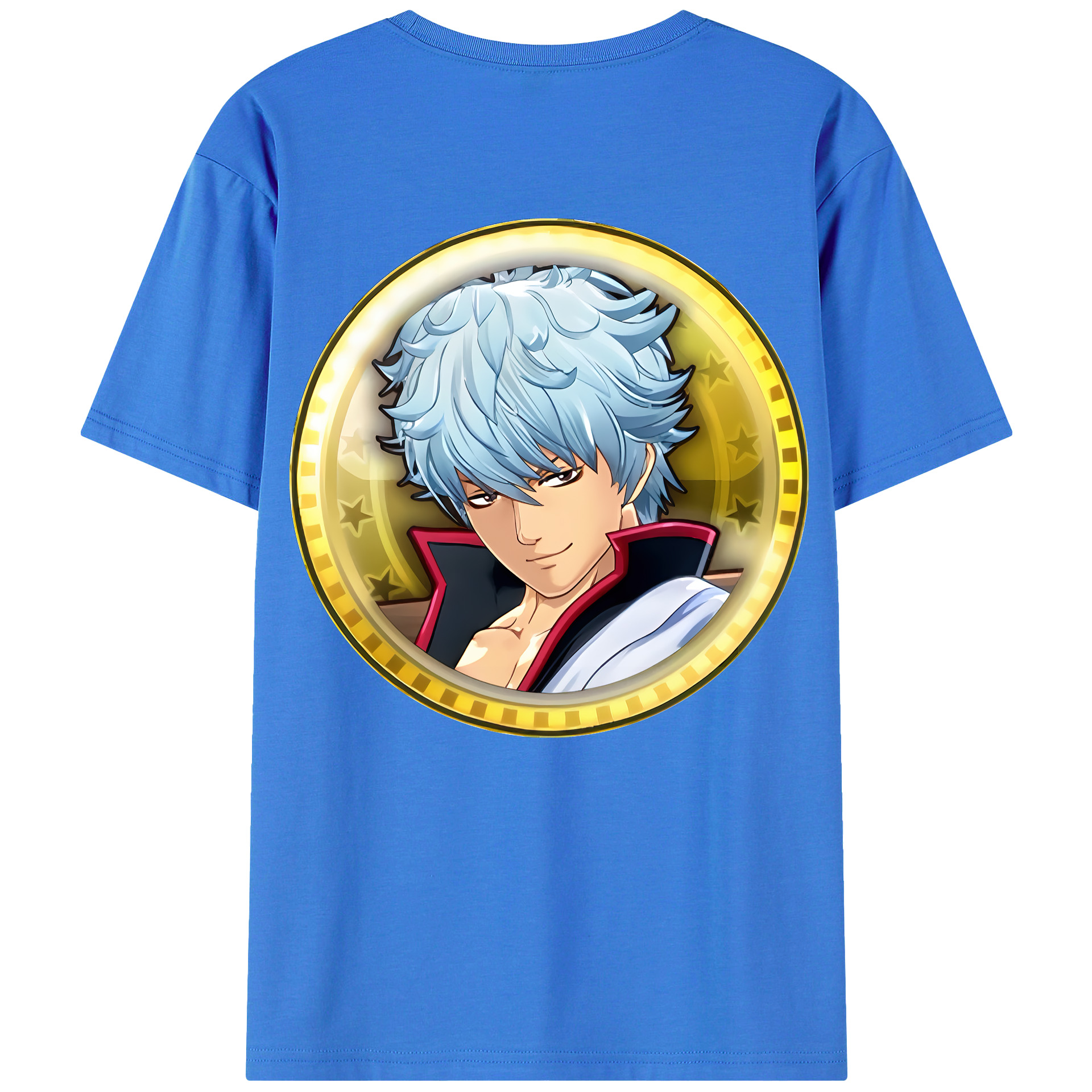 （画像用） ぎんたま 坂田銀時（さかたぎんとき） 神楽 志村新八（しむら しんぱち） GINTAMA Sakata Gintoki Kagura Shimura Shinpachi 綿100％ メンズ半袖Tシャツ（バックプリント） 通気性