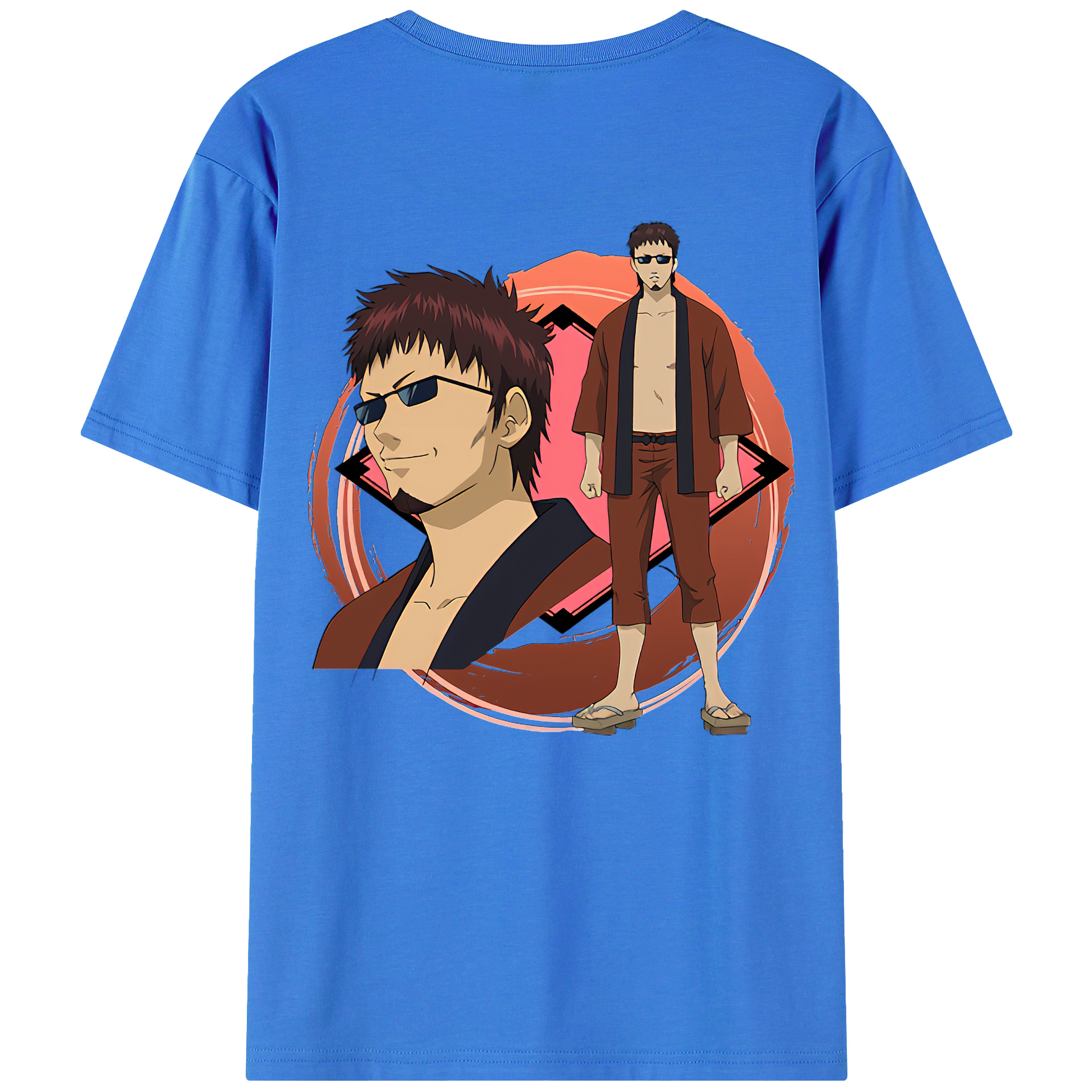 （画像用） ぎんたま 坂田銀時（さかたぎんとき） 神楽 志村新八（しむら しんぱち） GINTAMA Sakata Gintoki Kagura Shimura Shinpachi 綿100％ メンズ半袖Tシャツ（バックプリント） 通気性