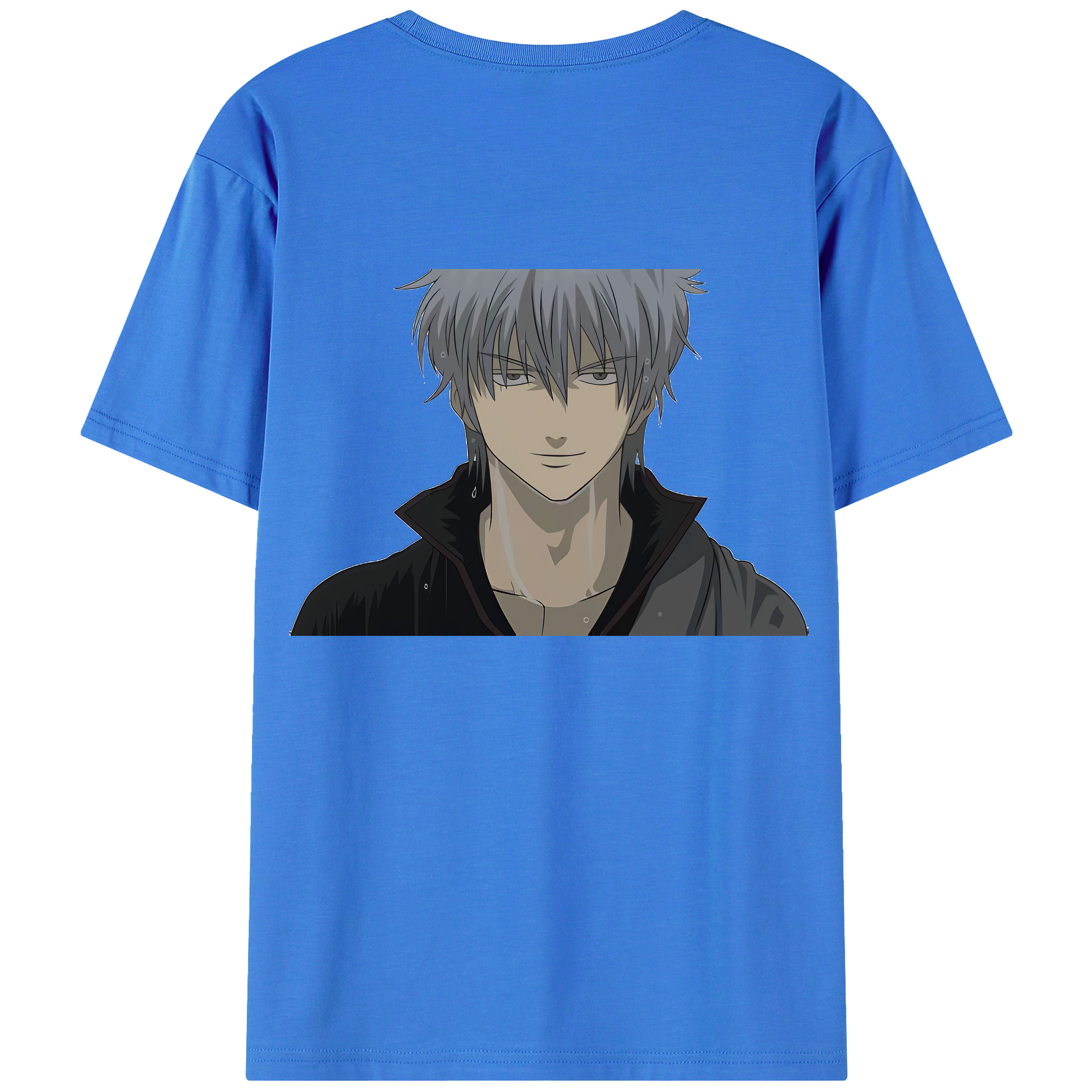 （画像用） ぎんたま 坂田銀時（さかたぎんとき） 神楽 志村新八（しむら しんぱち） GINTAMA Sakata Gintoki Kagura Shimura Shinpachi 綿100％ メンズ半袖Tシャツ（バックプリント） 通気性