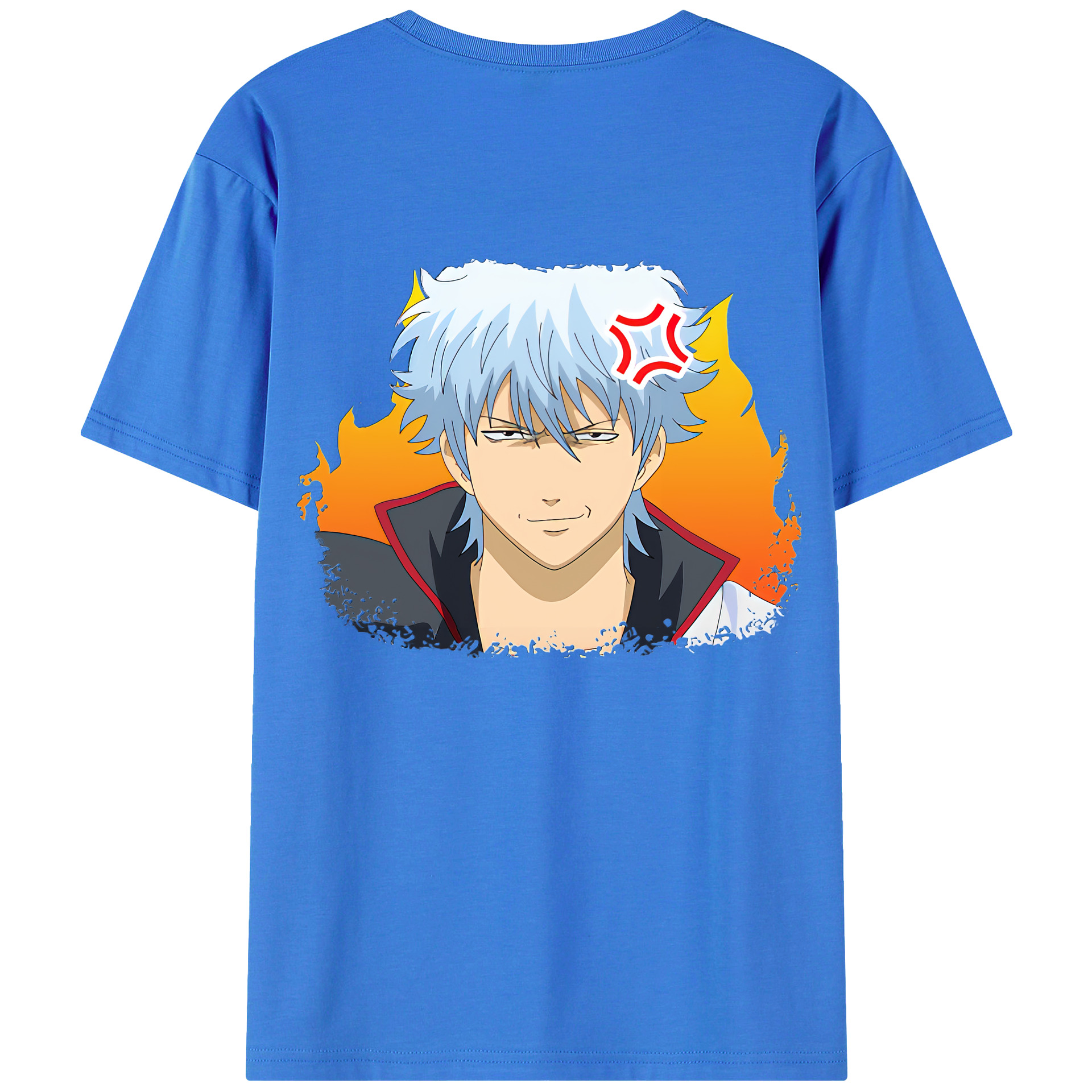 （画像用） ぎんたま 坂田銀時（さかたぎんとき） 神楽 志村新八（しむら しんぱち） GINTAMA Sakata Gintoki Kagura Shimura Shinpachi 綿100％ メンズ半袖Tシャツ（バックプリント） 通気性