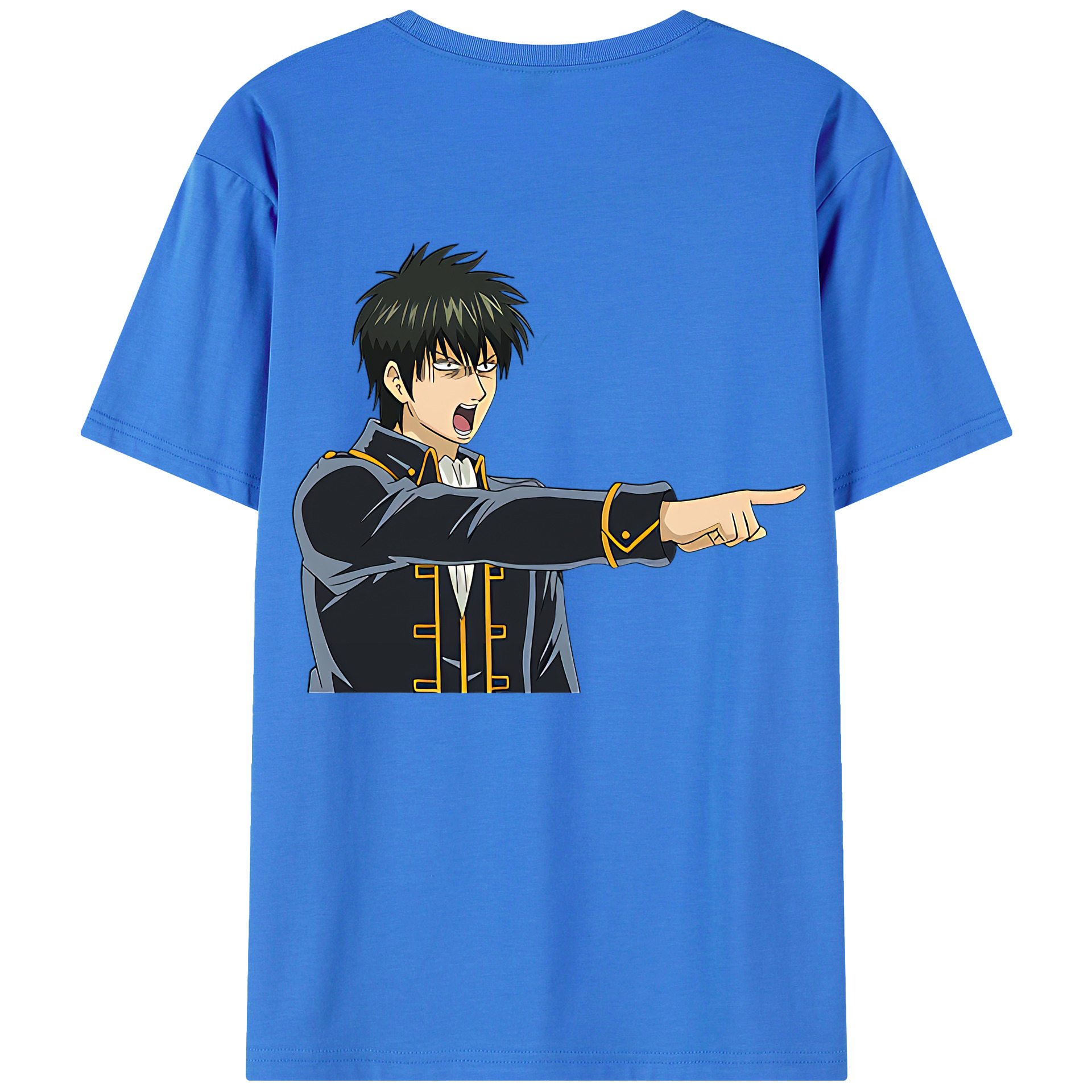 （画像用） ぎんたま 坂田銀時（さかたぎんとき） 神楽 志村新八（しむら しんぱち） GINTAMA Sakata Gintoki Kagura Shimura Shinpachi 綿100％ メンズ半袖Tシャツ（バックプリント） 通気性
