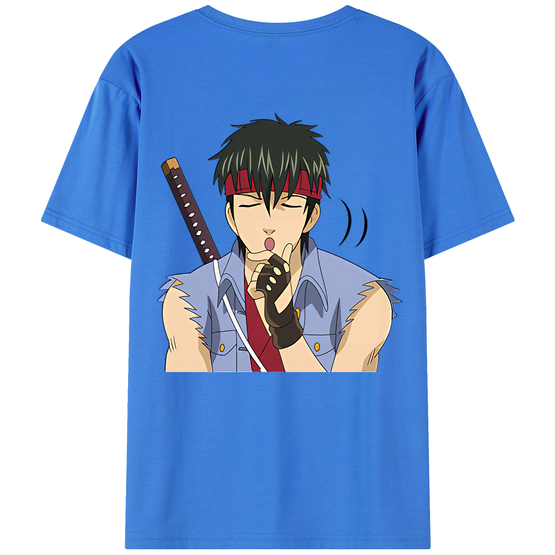 （画像用） ぎんたま 坂田銀時（さかたぎんとき） 神楽 志村新八（しむら しんぱち） GINTAMA Sakata Gintoki Kagura Shimura Shinpachi 綿100％ メンズ半袖Tシャツ（バックプリント） 通気性