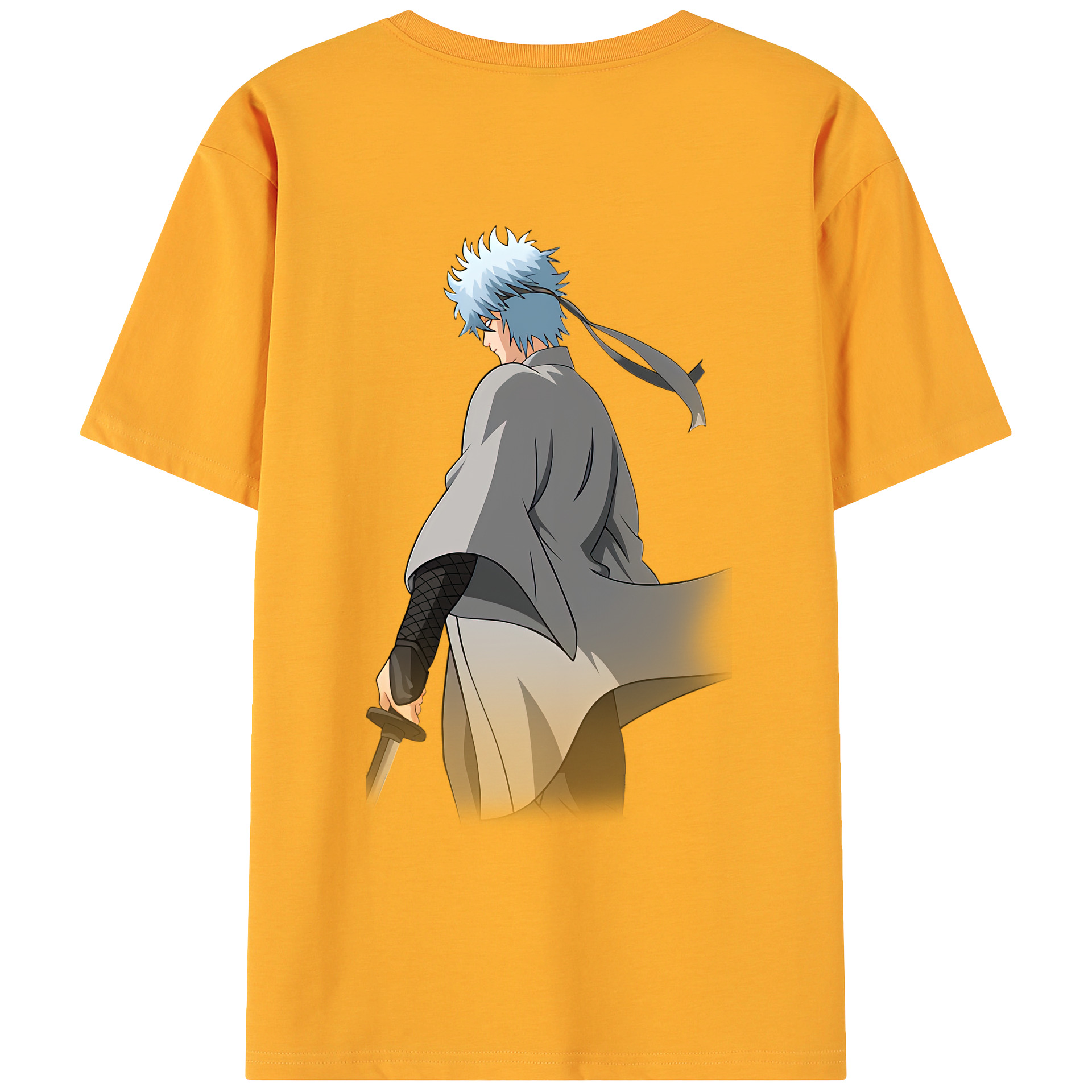 （画像用） ぎんたま 坂田銀時（さかたぎんとき） 神楽 志村新八（しむら しんぱち） GINTAMA Sakata Gintoki Kagura Shimura Shinpachi 綿100％ メンズ半袖Tシャツ（バックプリント） 通気性