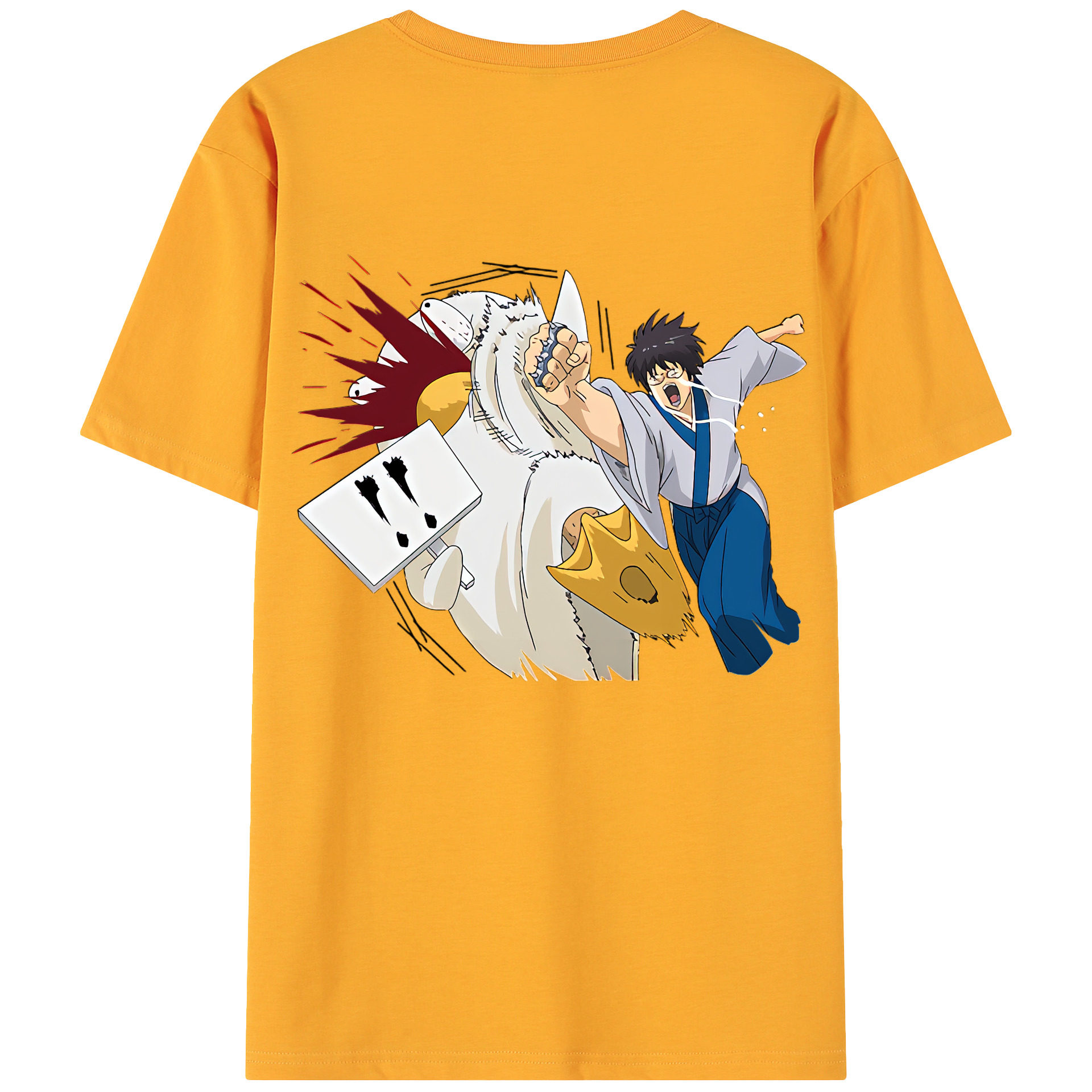 （画像用） ぎんたま 坂田銀時（さかたぎんとき） 神楽 志村新八（しむら しんぱち） GINTAMA Sakata Gintoki Kagura Shimura Shinpachi 綿100％ メンズ半袖Tシャツ（バックプリント） 通気性