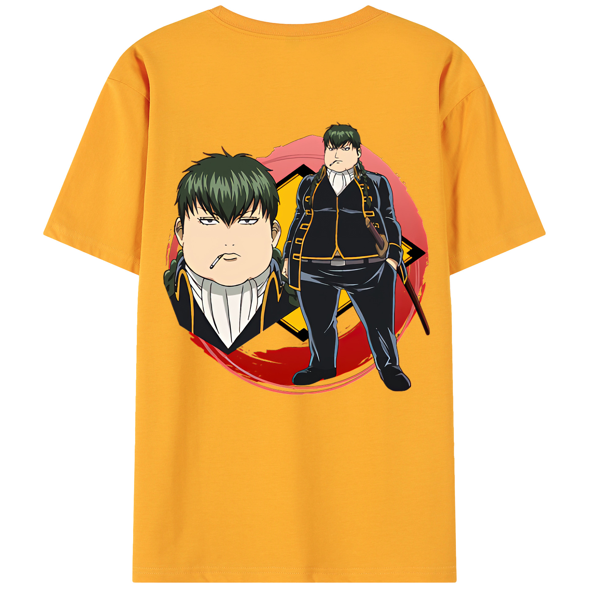 （画像用） ぎんたま 坂田銀時（さかたぎんとき） 神楽 志村新八（しむら しんぱち） GINTAMA Sakata Gintoki Kagura Shimura Shinpachi 綿100％ メンズ半袖Tシャツ（バックプリント） 通気性