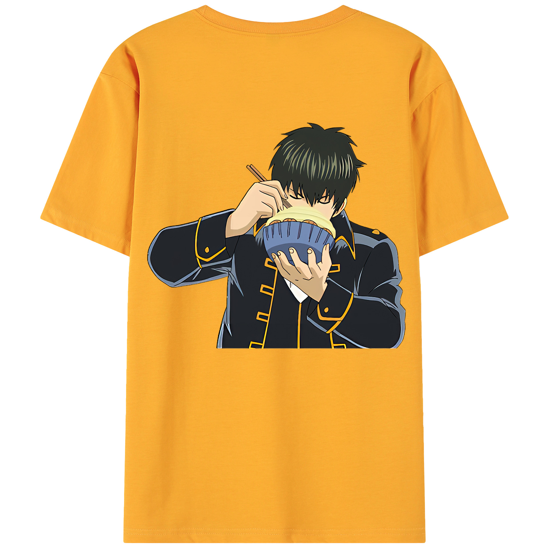 （画像用） ぎんたま 坂田銀時（さかたぎんとき） 神楽 志村新八（しむら しんぱち） GINTAMA Sakata Gintoki Kagura Shimura Shinpachi 綿100％ メンズ半袖Tシャツ（バックプリント） 通気性