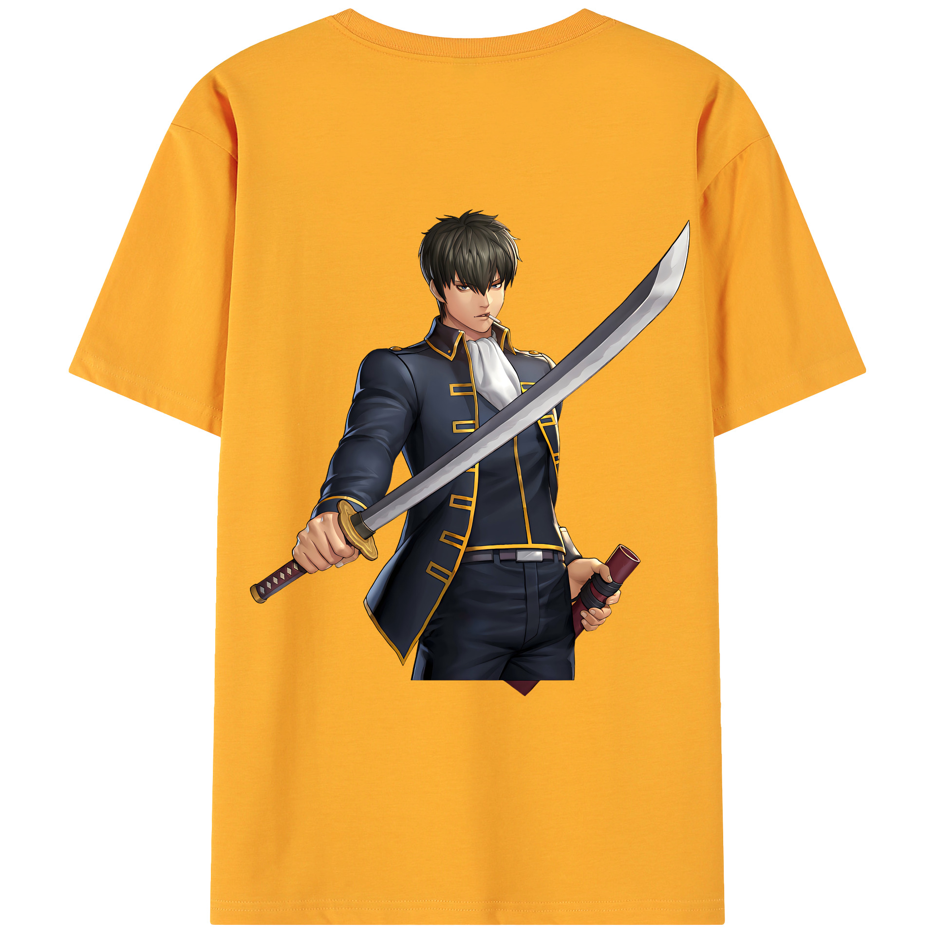 （画像用） ぎんたま 坂田銀時（さかたぎんとき） 神楽 志村新八（しむら しんぱち） GINTAMA Sakata Gintoki Kagura Shimura Shinpachi 綿100％ メンズ半袖Tシャツ（バックプリント） 通気性