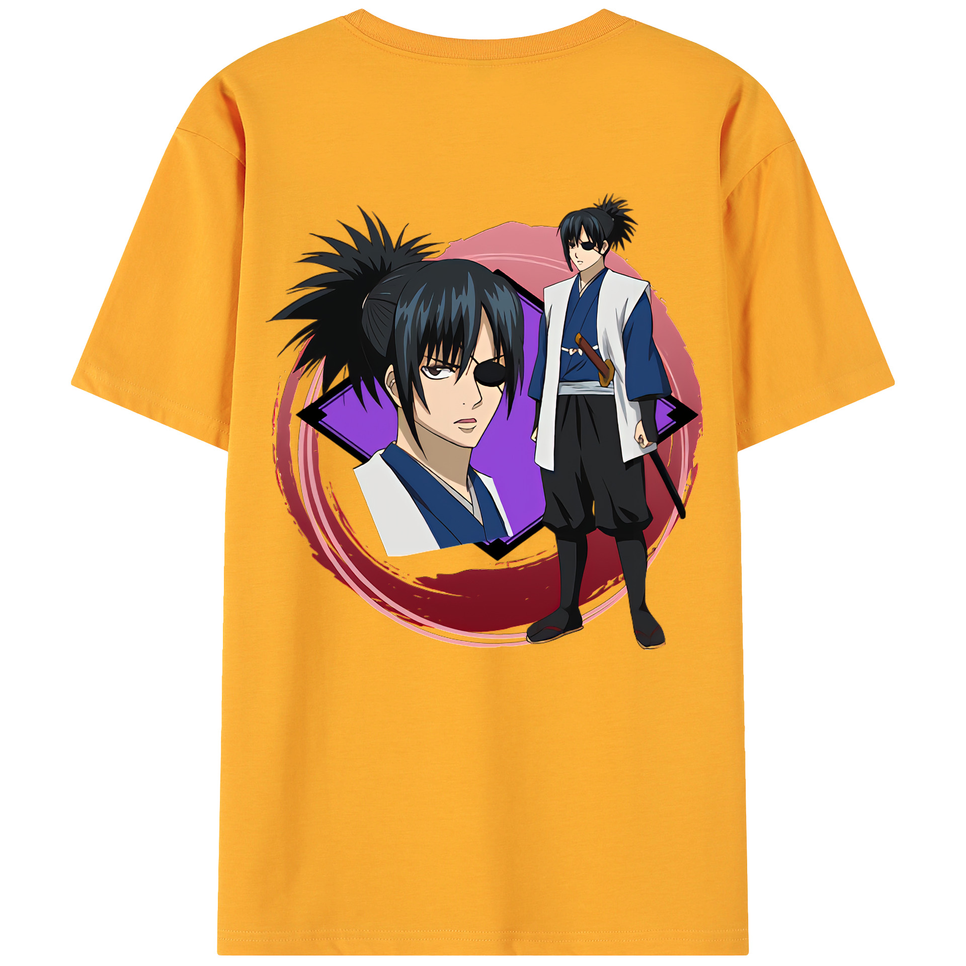 （画像用） ぎんたま 坂田銀時（さかたぎんとき） 神楽 志村新八（しむら しんぱち） GINTAMA Sakata Gintoki Kagura Shimura Shinpachi 綿100％ メンズ半袖Tシャツ（バックプリント） 通気性