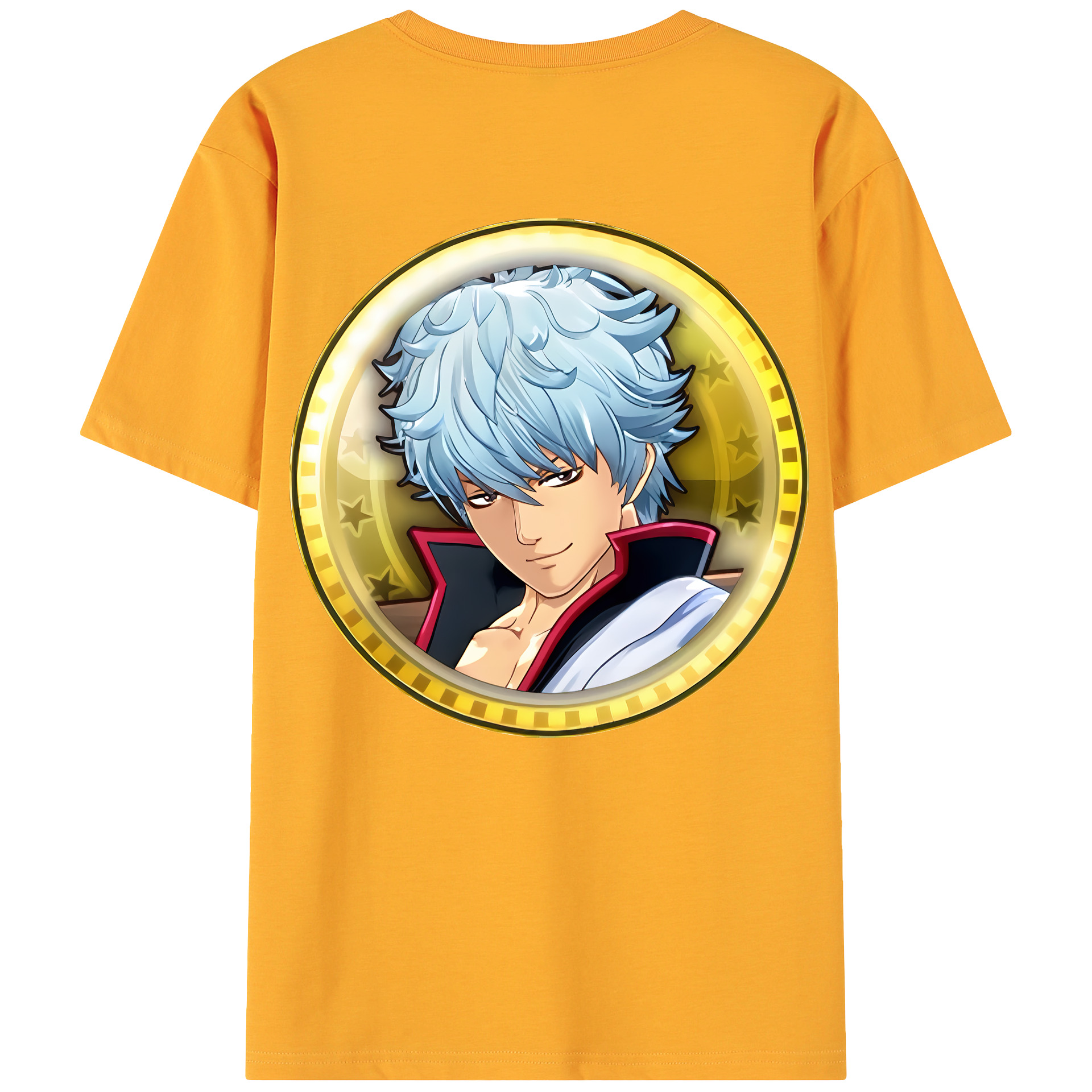 （画像用） ぎんたま 坂田銀時（さかたぎんとき） 神楽 志村新八（しむら しんぱち） GINTAMA Sakata Gintoki Kagura Shimura Shinpachi 綿100％ メンズ半袖Tシャツ（バックプリント） 通気性