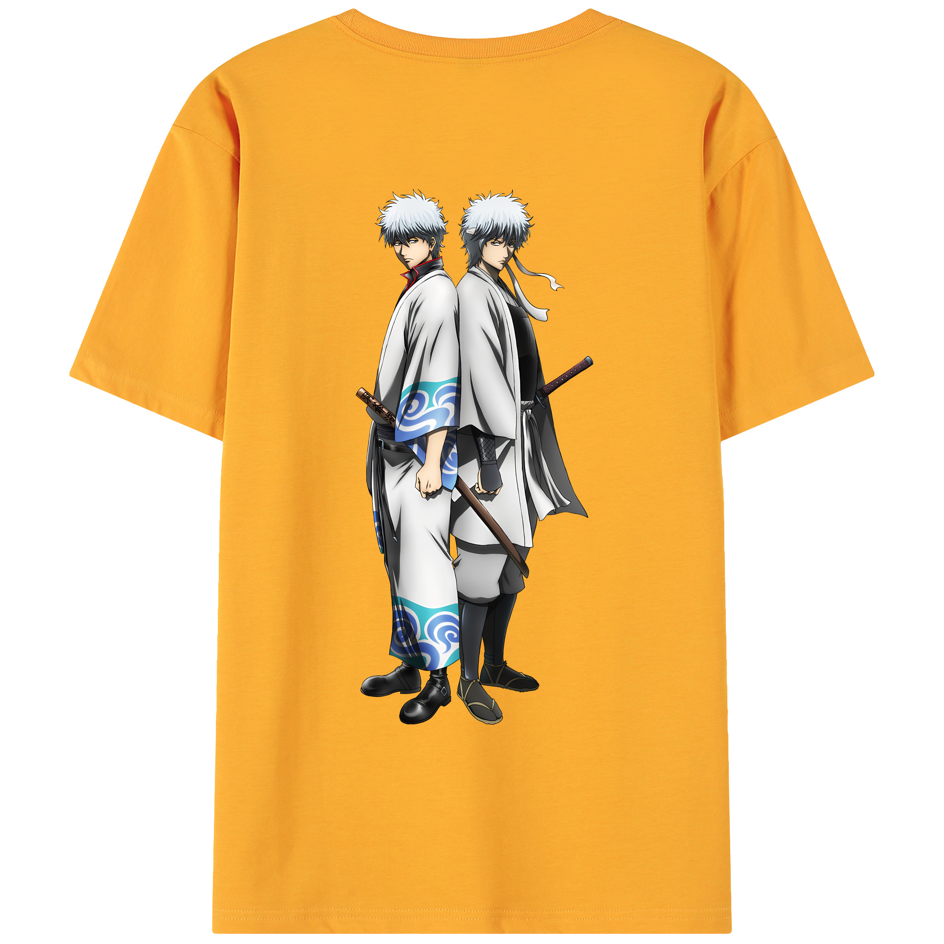 （画像用） ぎんたま 坂田銀時（さかたぎんとき） 神楽 志村新八（しむら しんぱち） GINTAMA Sakata Gintoki Kagura Shimura Shinpachi 綿100％ メンズ半袖Tシャツ（バックプリント） 通気性