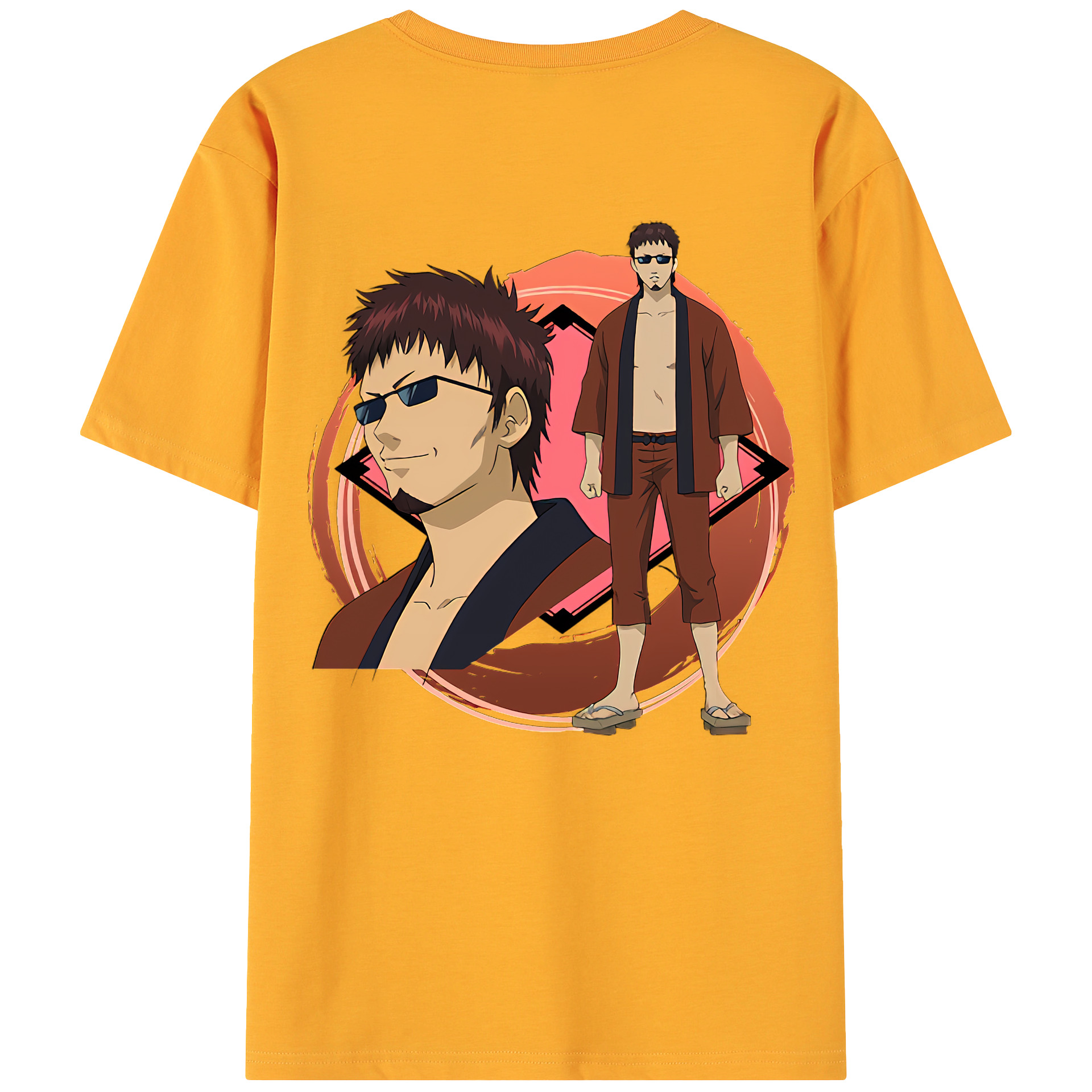 （画像用） ぎんたま 坂田銀時（さかたぎんとき） 神楽 志村新八（しむら しんぱち） GINTAMA Sakata Gintoki Kagura Shimura Shinpachi 綿100％ メンズ半袖Tシャツ（バックプリント） 通気性