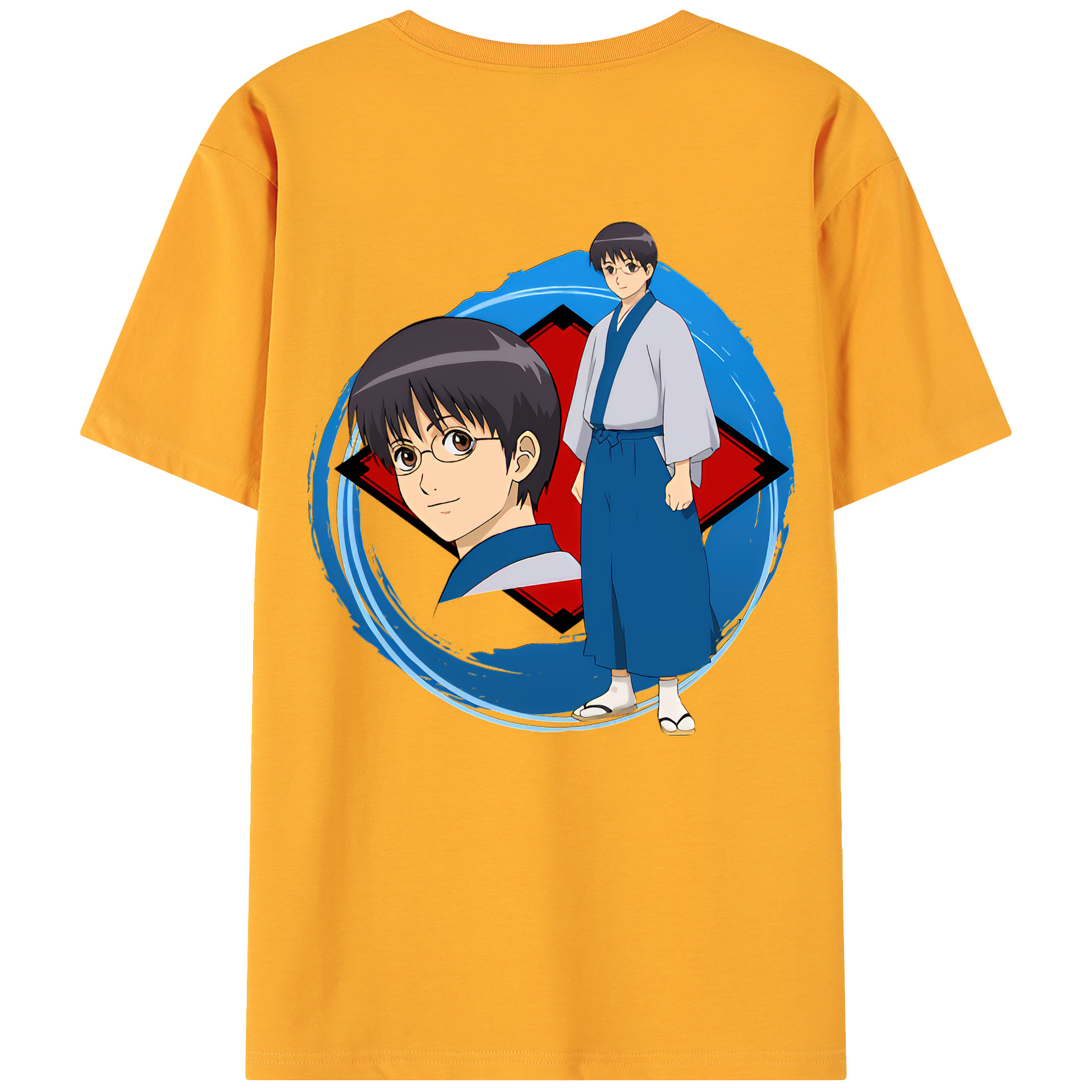（画像用） ぎんたま 坂田銀時（さかたぎんとき） 神楽 志村新八（しむら しんぱち） GINTAMA Sakata Gintoki Kagura Shimura Shinpachi 綿100％ メンズ半袖Tシャツ（バックプリント） 通気性