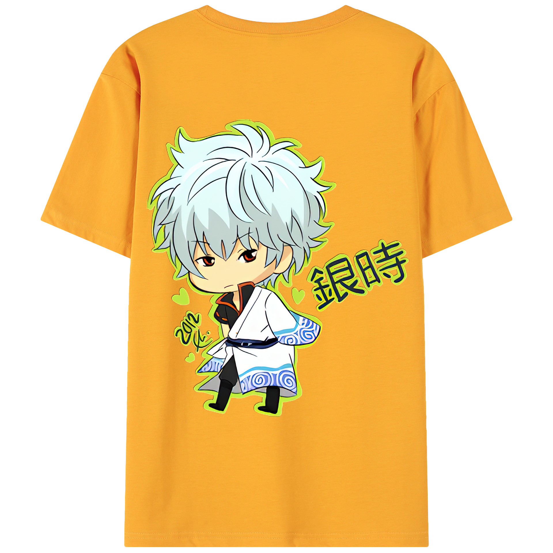 （画像用） ぎんたま 坂田銀時（さかたぎんとき） 神楽 志村新八（しむら しんぱち） GINTAMA Sakata Gintoki Kagura Shimura Shinpachi 綿100％ メンズ半袖Tシャツ（バックプリント） 通気性