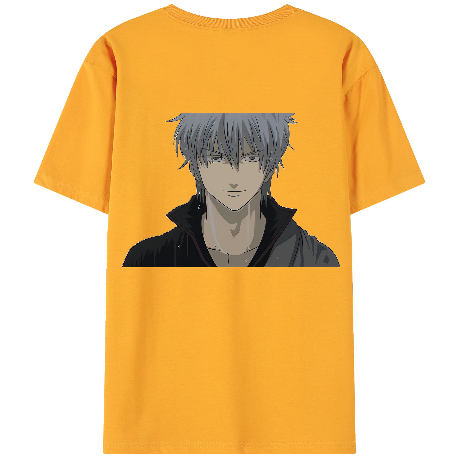 （画像用） ぎんたま 坂田銀時（さかたぎんとき） 神楽 志村新八（しむら しんぱち） GINTAMA Sakata Gintoki Kagura Shimura Shinpachi 綿100％ メンズ半袖Tシャツ（バックプリント） 通気性