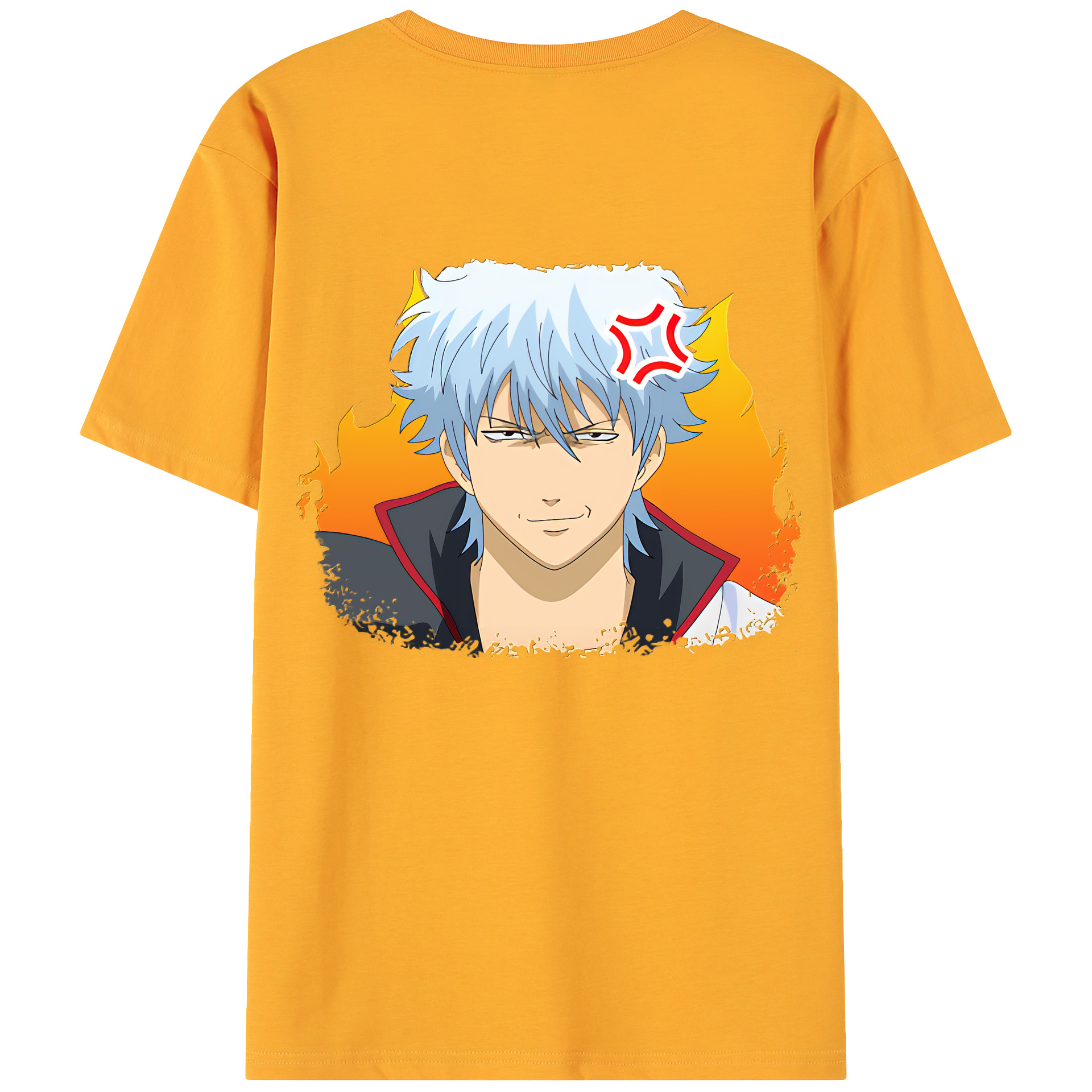 （画像用） ぎんたま 坂田銀時（さかたぎんとき） 神楽 志村新八（しむら しんぱち） GINTAMA Sakata Gintoki Kagura Shimura Shinpachi 綿100％ メンズ半袖Tシャツ（バックプリント） 通気性