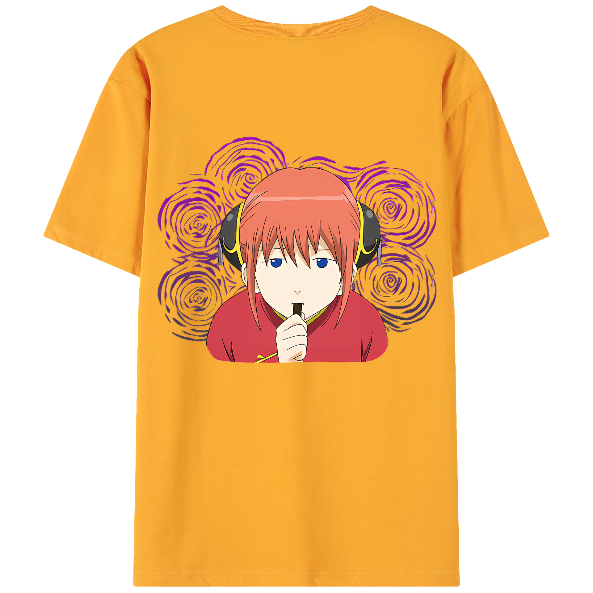（画像用） ぎんたま 坂田銀時（さかたぎんとき） 神楽 志村新八（しむら しんぱち） GINTAMA Sakata Gintoki Kagura Shimura Shinpachi 綿100％ メンズ半袖Tシャツ（バックプリント） 通気性