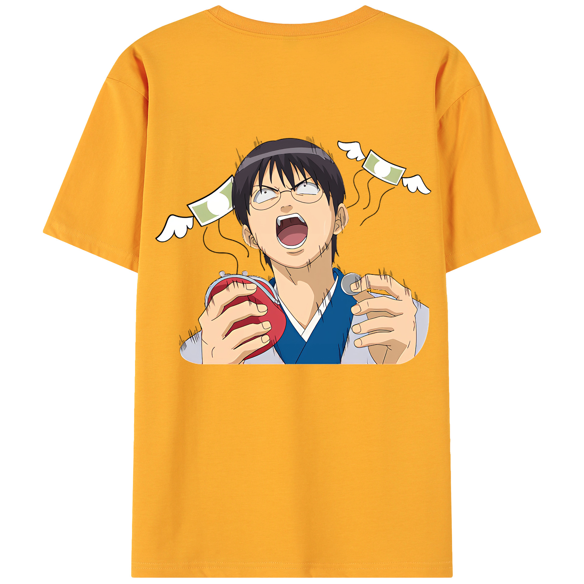 （画像用） ぎんたま 坂田銀時（さかたぎんとき） 神楽 志村新八（しむら しんぱち） GINTAMA Sakata Gintoki Kagura Shimura Shinpachi 綿100％ メンズ半袖Tシャツ（バックプリント） 通気性