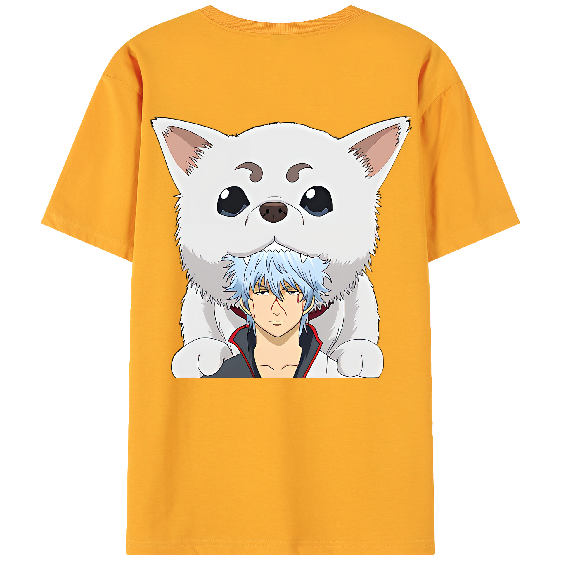 （画像用） ぎんたま 坂田銀時（さかたぎんとき） 神楽 志村新八（しむら しんぱち） GINTAMA Sakata Gintoki Kagura Shimura Shinpachi 綿100％ メンズ半袖Tシャツ（バックプリント） 通気性