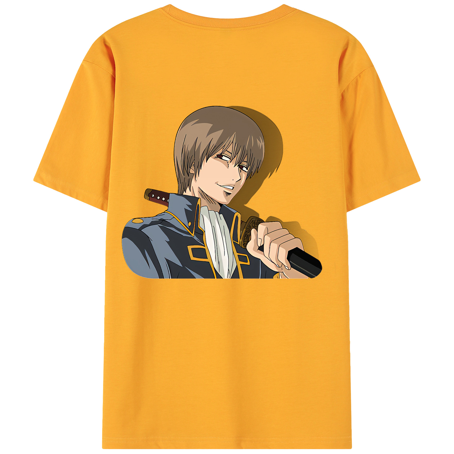 （画像用） ぎんたま 坂田銀時（さかたぎんとき） 神楽 志村新八（しむら しんぱち） GINTAMA Sakata Gintoki Kagura Shimura Shinpachi 綿100％ メンズ半袖Tシャツ（バックプリント） 通気性