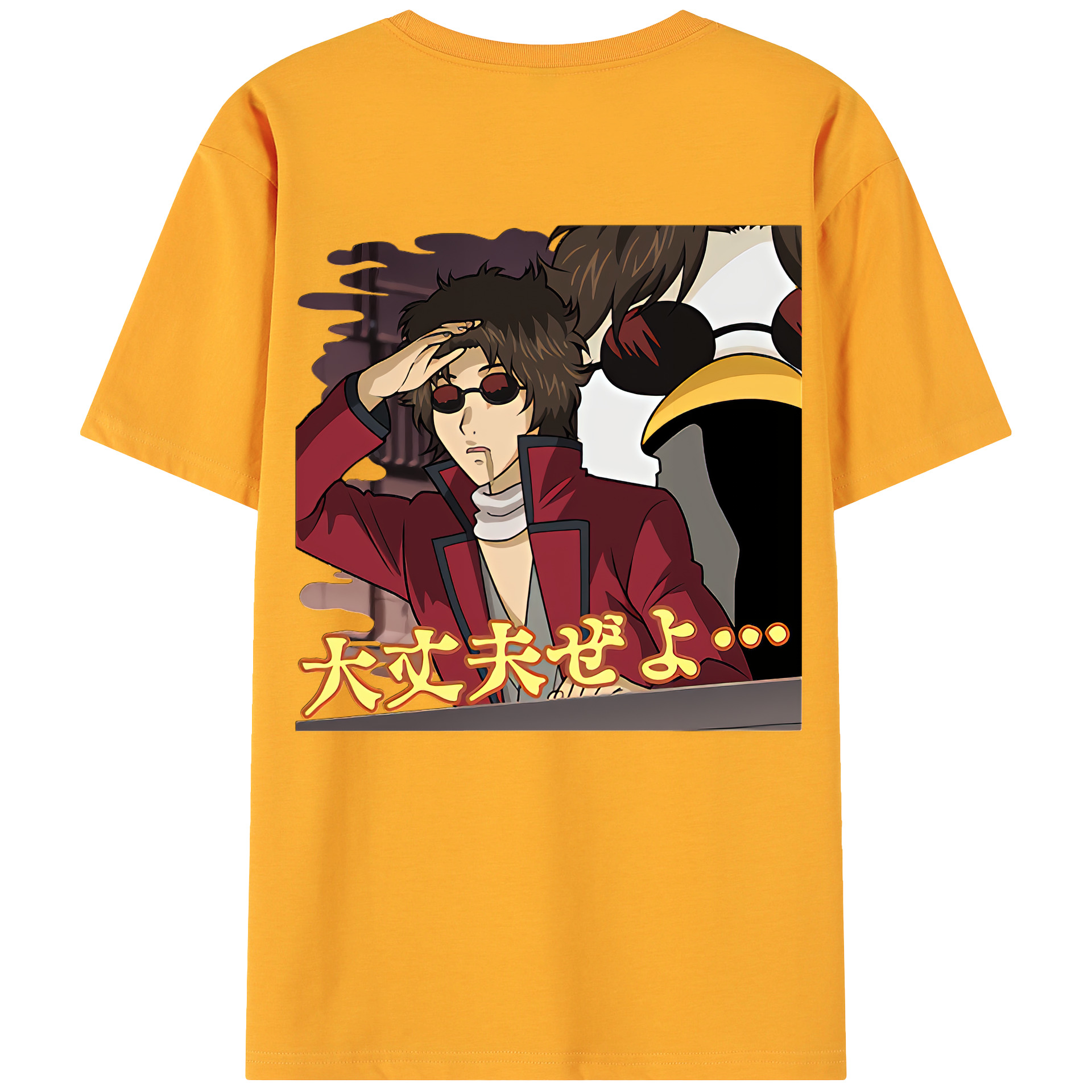 （画像用） ぎんたま 坂田銀時（さかたぎんとき） 神楽 志村新八（しむら しんぱち） GINTAMA Sakata Gintoki Kagura Shimura Shinpachi 綿100％ メンズ半袖Tシャツ（バックプリント） 通気性
