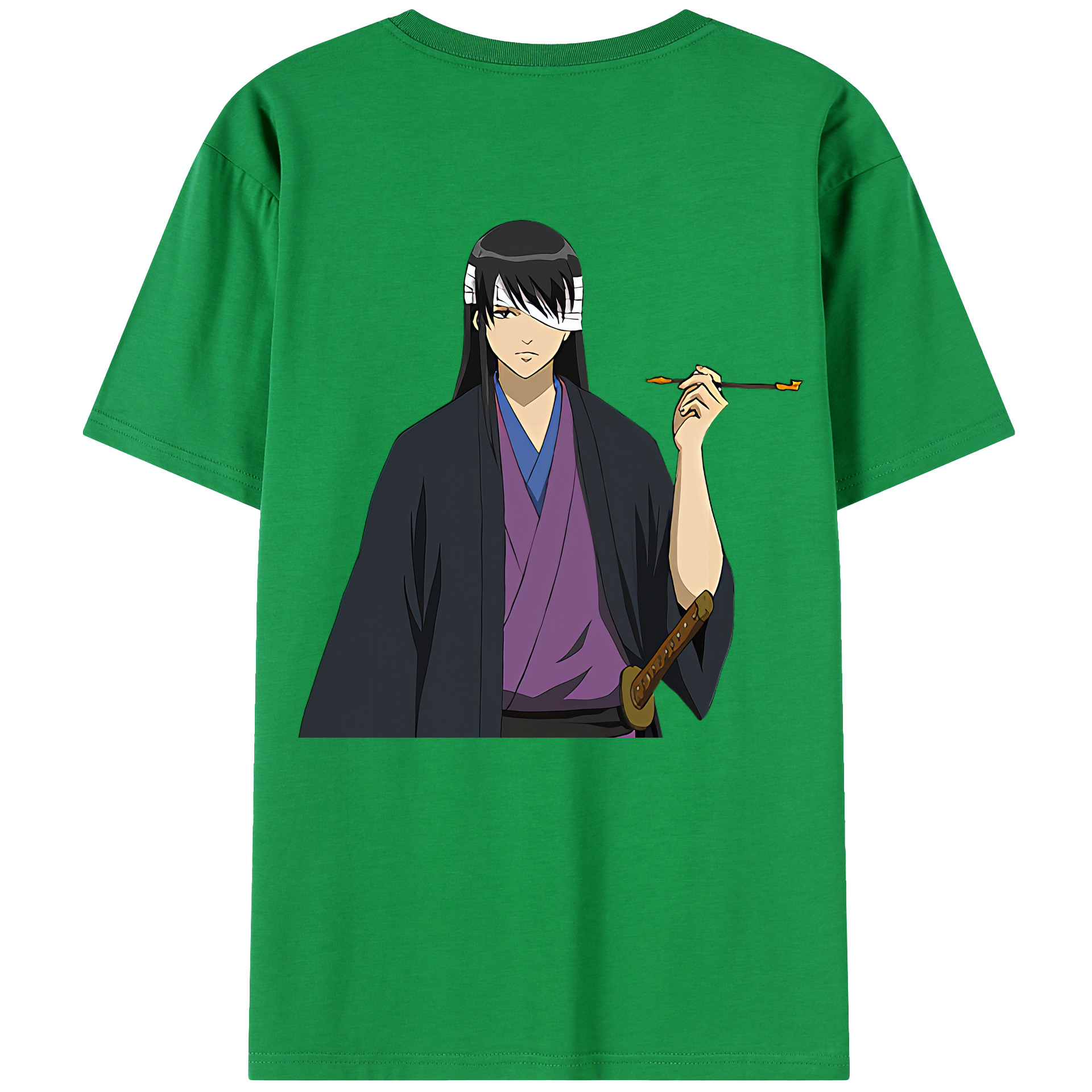（画像用） ぎんたま 坂田銀時（さかたぎんとき） 神楽 志村新八（しむら しんぱち） GINTAMA Sakata Gintoki Kagura Shimura Shinpachi 綿100％ メンズ半袖Tシャツ（バックプリント） 通気性