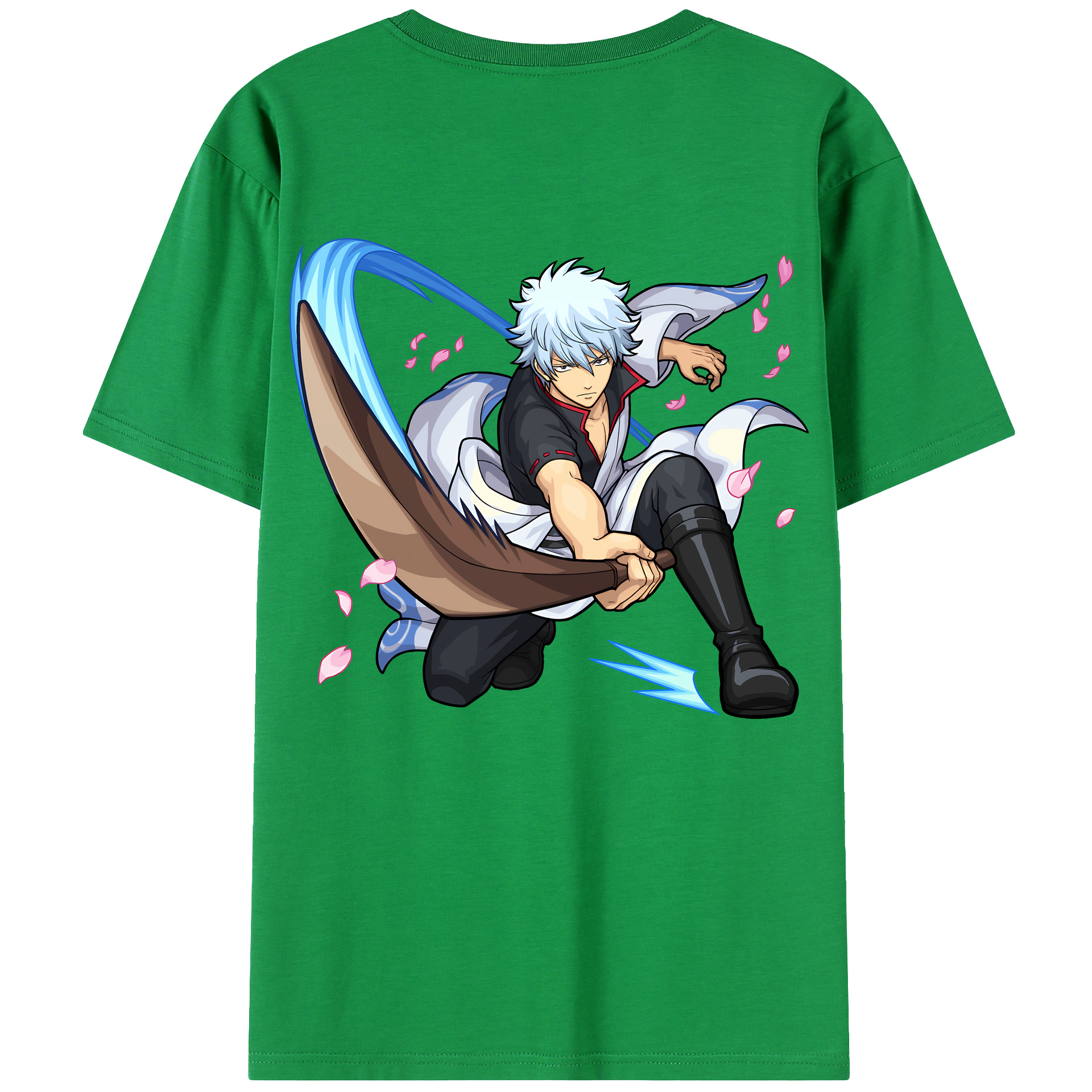 （画像用） ぎんたま 坂田銀時（さかたぎんとき） 神楽 志村新八（しむら しんぱち） GINTAMA Sakata Gintoki Kagura Shimura Shinpachi 綿100％ メンズ半袖Tシャツ（バックプリント） 通気性
