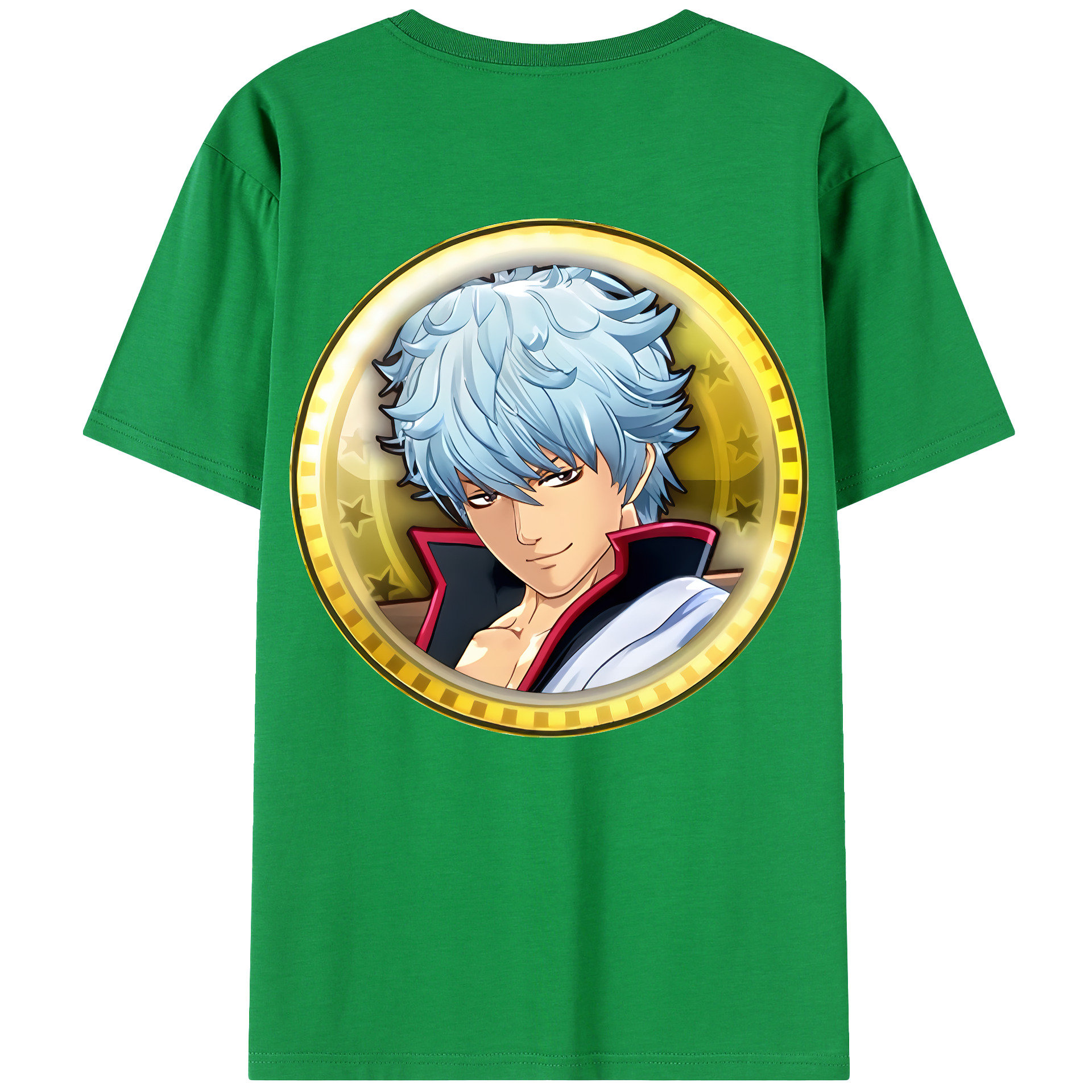 （画像用） ぎんたま 坂田銀時（さかたぎんとき） 神楽 志村新八（しむら しんぱち） GINTAMA Sakata Gintoki Kagura Shimura Shinpachi 綿100％ メンズ半袖Tシャツ（バックプリント） 通気性