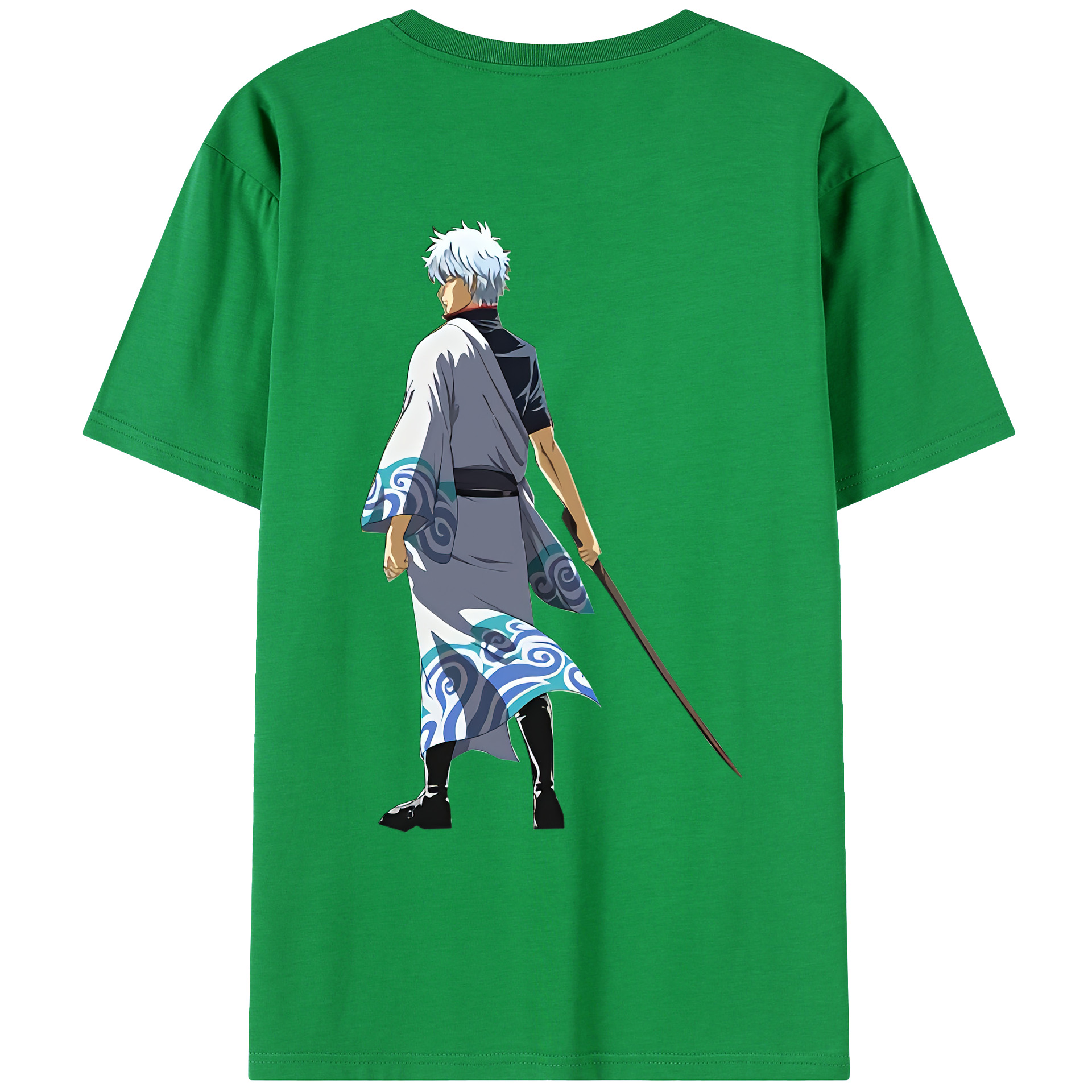 （画像用） ぎんたま 坂田銀時（さかたぎんとき） 神楽 志村新八（しむら しんぱち） GINTAMA Sakata Gintoki Kagura Shimura Shinpachi 綿100％ メンズ半袖Tシャツ（バックプリント） 通気性