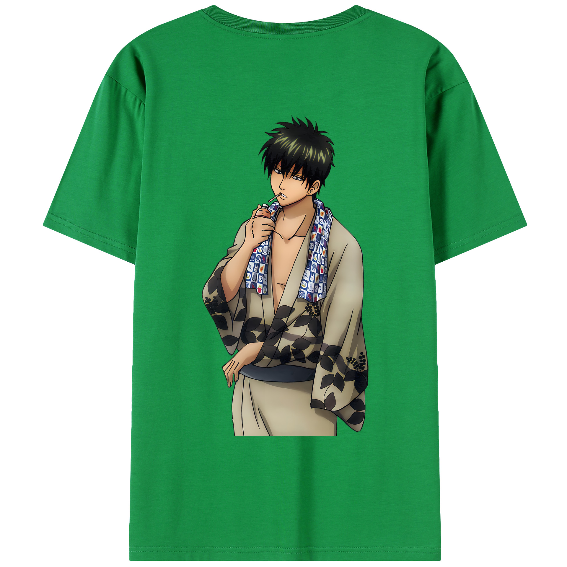 （画像用） ぎんたま 坂田銀時（さかたぎんとき） 神楽 志村新八（しむら しんぱち） GINTAMA Sakata Gintoki Kagura Shimura Shinpachi 綿100％ メンズ半袖Tシャツ（バックプリント） 通気性