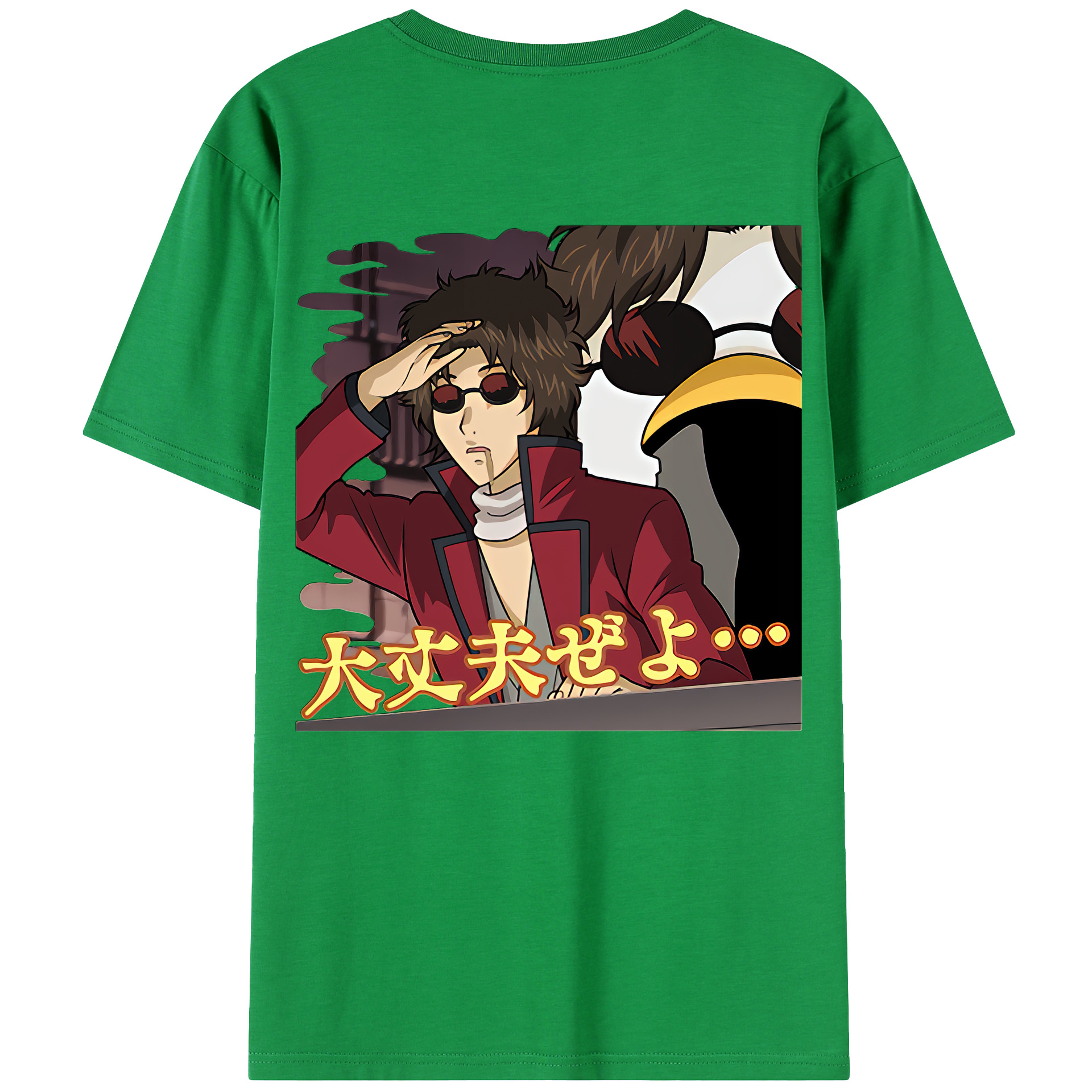 （画像用） ぎんたま 坂田銀時（さかたぎんとき） 神楽 志村新八（しむら しんぱち） GINTAMA Sakata Gintoki Kagura Shimura Shinpachi 綿100％ メンズ半袖Tシャツ（バックプリント） 通気性