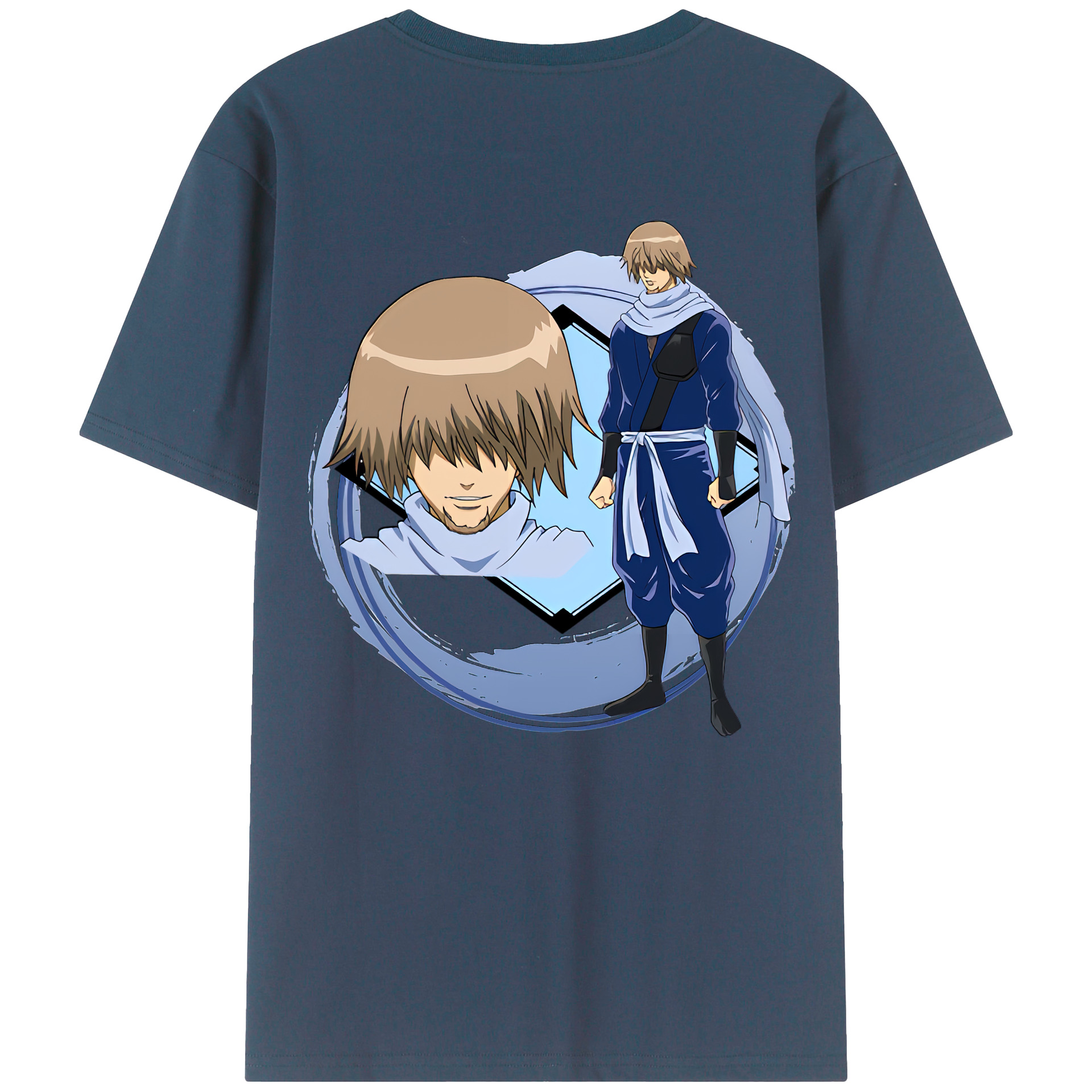（画像用） ぎんたま 坂田銀時（さかたぎんとき） 神楽 志村新八（しむら しんぱち） GINTAMA Sakata Gintoki Kagura Shimura Shinpachi 綿100％ メンズ半袖Tシャツ（バックプリント） 通気性