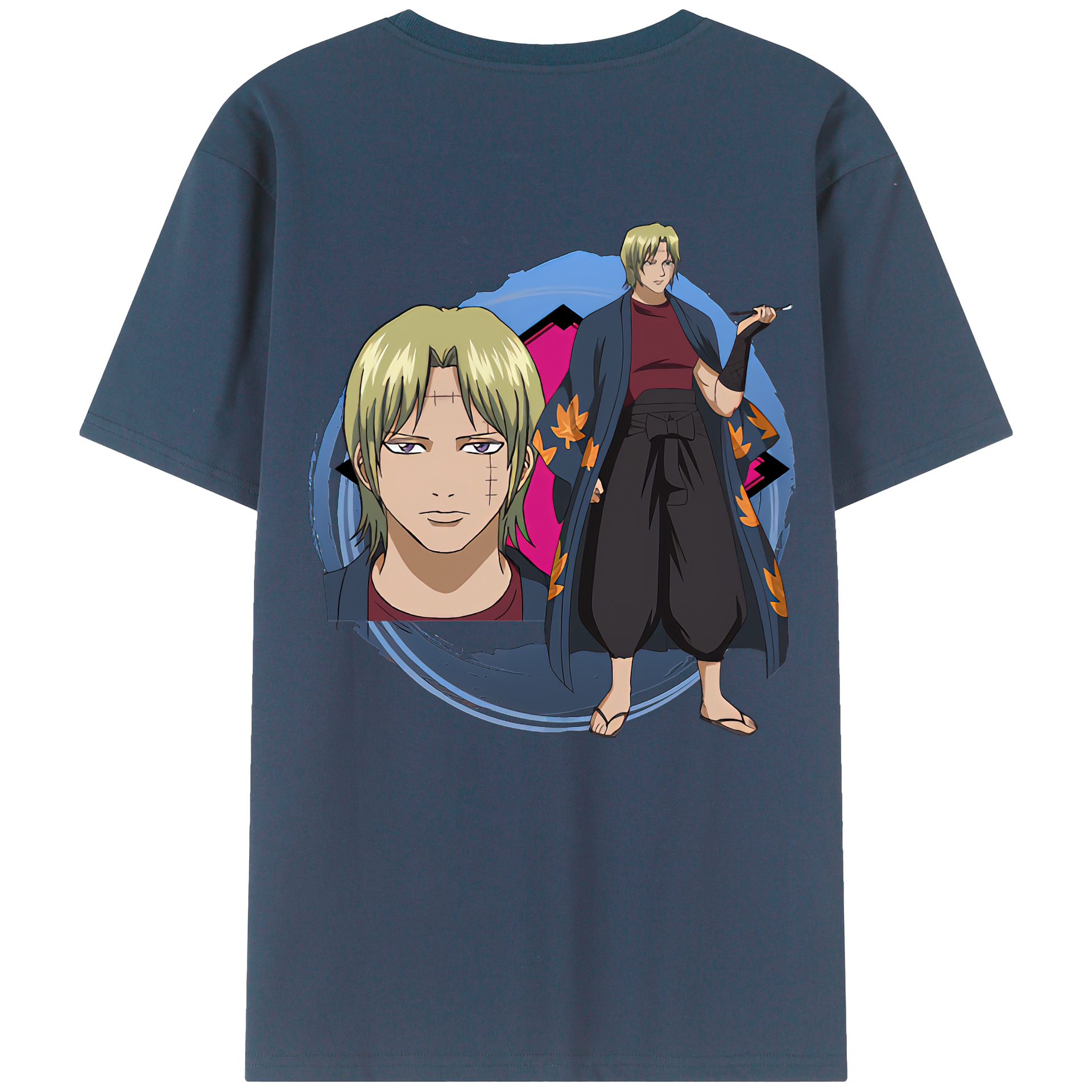 （画像用） ぎんたま 坂田銀時（さかたぎんとき） 神楽 志村新八（しむら しんぱち） GINTAMA Sakata Gintoki Kagura Shimura Shinpachi 綿100％ メンズ半袖Tシャツ（バックプリント） 通気性