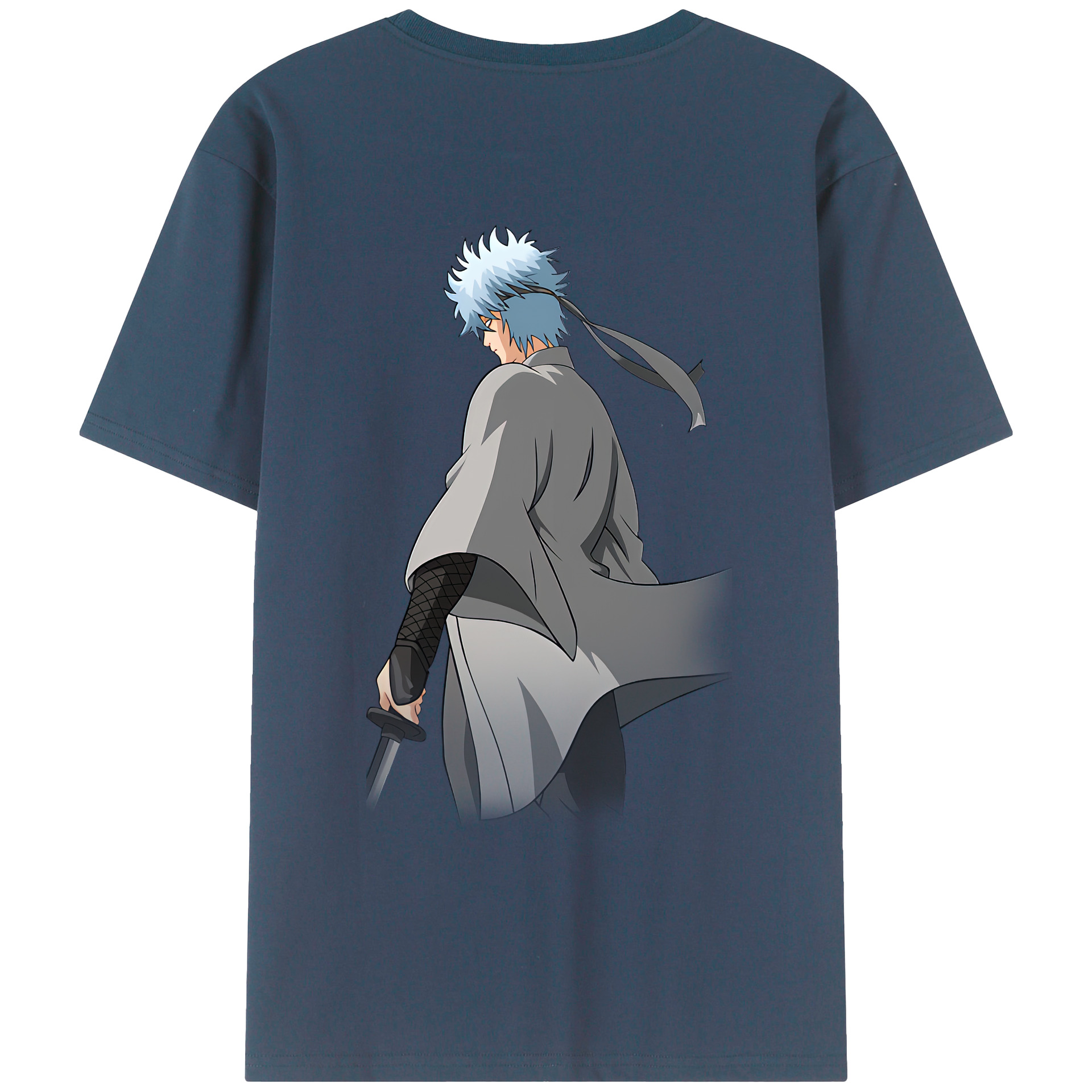 （画像用） ぎんたま 坂田銀時（さかたぎんとき） 神楽 志村新八（しむら しんぱち） GINTAMA Sakata Gintoki Kagura Shimura Shinpachi 綿100％ メンズ半袖Tシャツ（バックプリント） 通気性