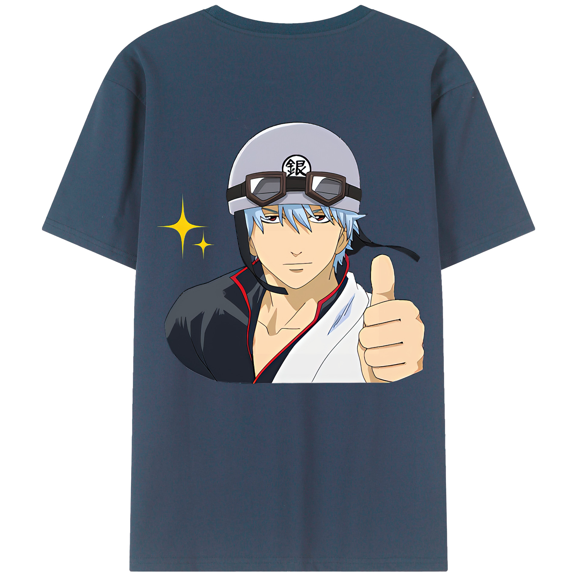 （画像用） ぎんたま 坂田銀時（さかたぎんとき） 神楽 志村新八（しむら しんぱち） GINTAMA Sakata Gintoki Kagura Shimura Shinpachi 綿100％ メンズ半袖Tシャツ（バックプリント） 通気性