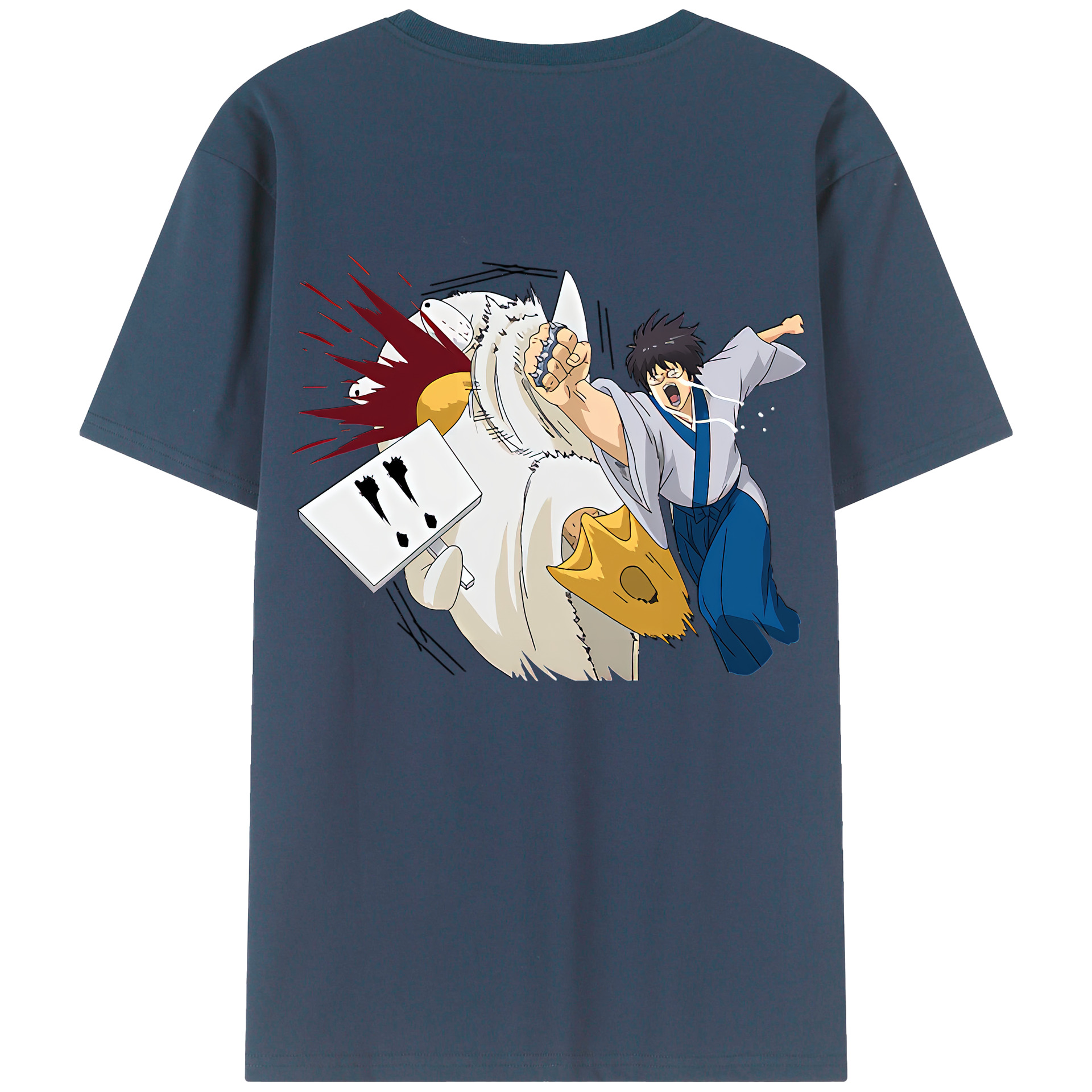 （画像用） ぎんたま 坂田銀時（さかたぎんとき） 神楽 志村新八（しむら しんぱち） GINTAMA Sakata Gintoki Kagura Shimura Shinpachi 綿100％ メンズ半袖Tシャツ（バックプリント） 通気性