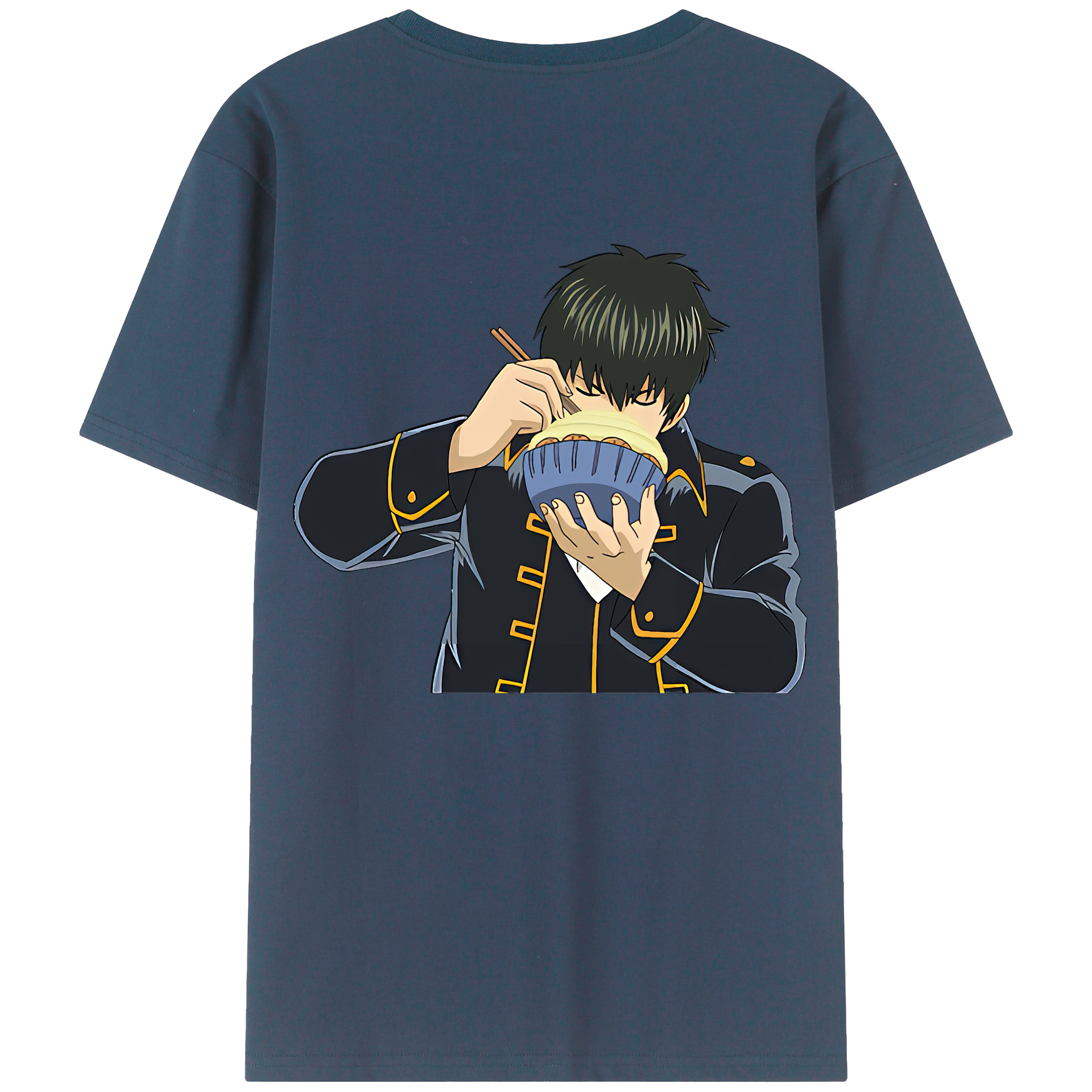 （画像用） ぎんたま 坂田銀時（さかたぎんとき） 神楽 志村新八（しむら しんぱち） GINTAMA Sakata Gintoki Kagura Shimura Shinpachi 綿100％ メンズ半袖Tシャツ（バックプリント） 通気性
