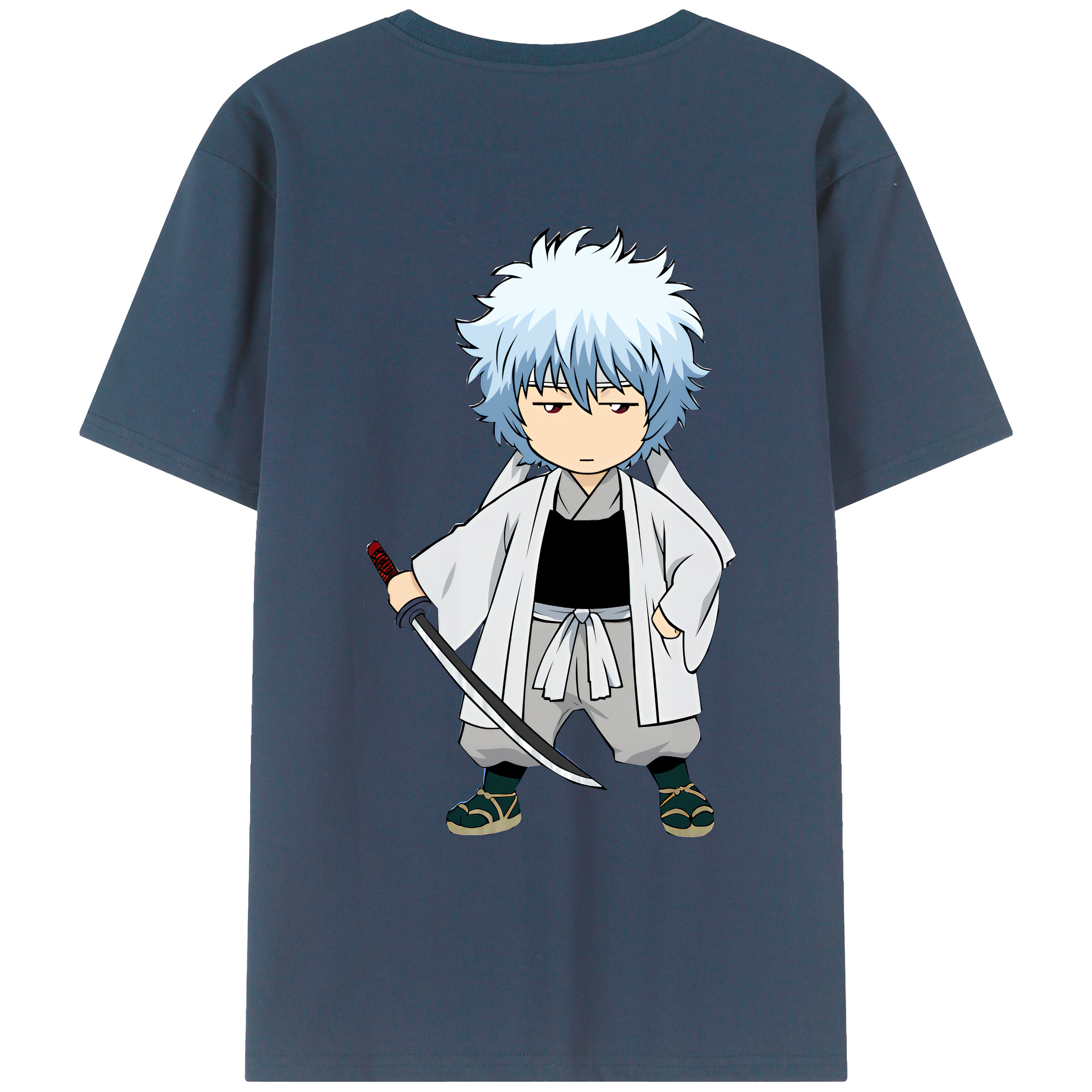 （画像用） ぎんたま 坂田銀時（さかたぎんとき） 神楽 志村新八（しむら しんぱち） GINTAMA Sakata Gintoki Kagura Shimura Shinpachi 綿100％ メンズ半袖Tシャツ（バックプリント） 通気性