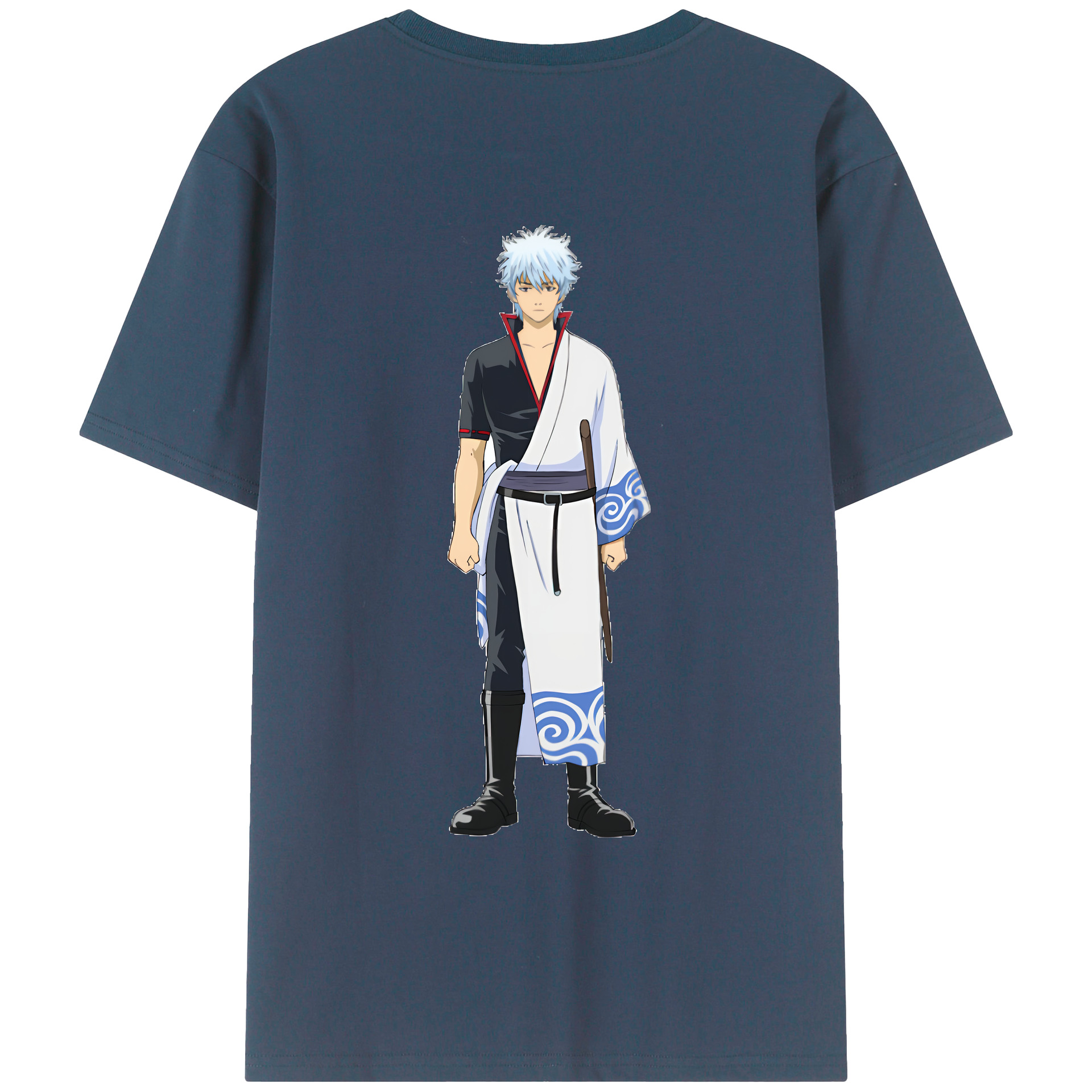 （画像用） ぎんたま 坂田銀時（さかたぎんとき） 神楽 志村新八（しむら しんぱち） GINTAMA Sakata Gintoki Kagura Shimura Shinpachi 綿100％ メンズ半袖Tシャツ（バックプリント） 通気性