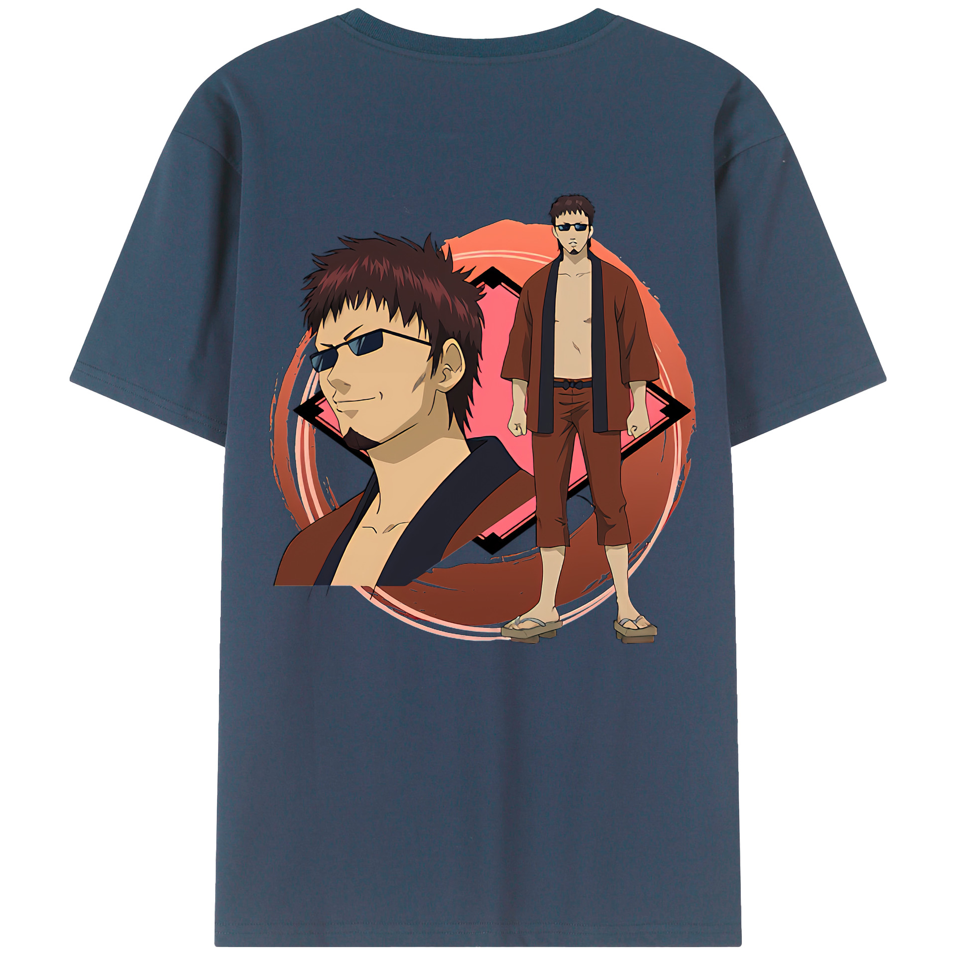 （画像用） ぎんたま 坂田銀時（さかたぎんとき） 神楽 志村新八（しむら しんぱち） GINTAMA Sakata Gintoki Kagura Shimura Shinpachi 綿100％ メンズ半袖Tシャツ（バックプリント） 通気性